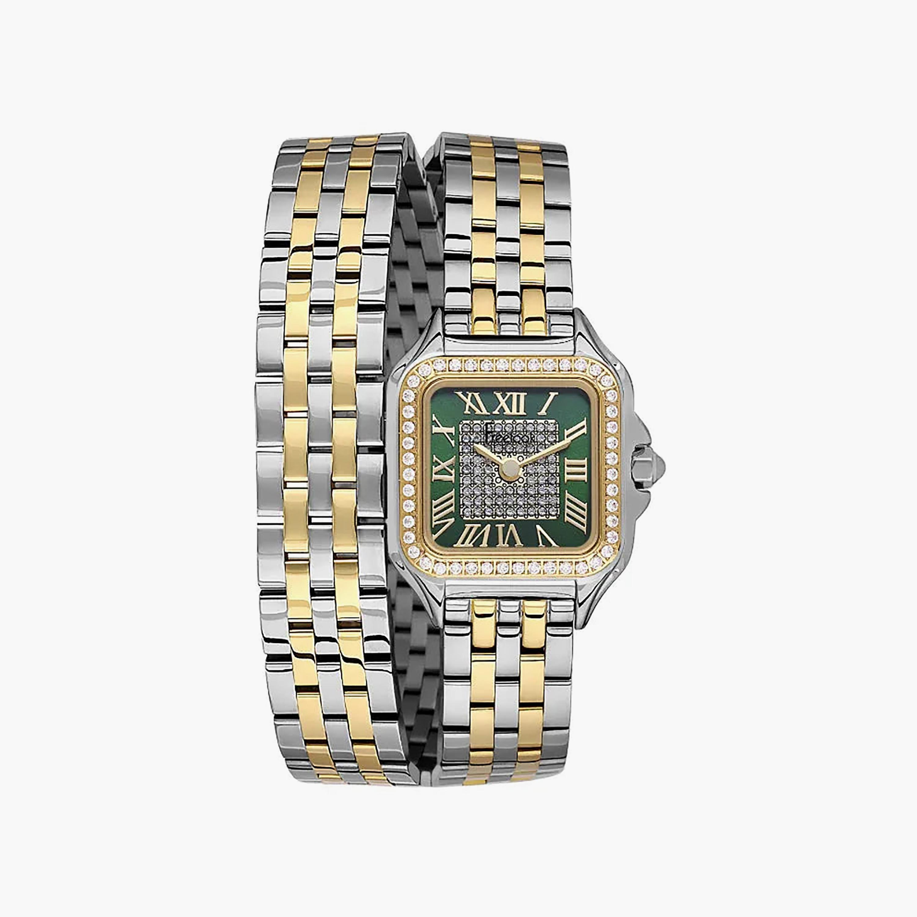 Freelook Lumiere Silver and Gold Stainless Steel Watch for Women | FL.1.10524-5-women-watchesandjewellery-watches-image-1