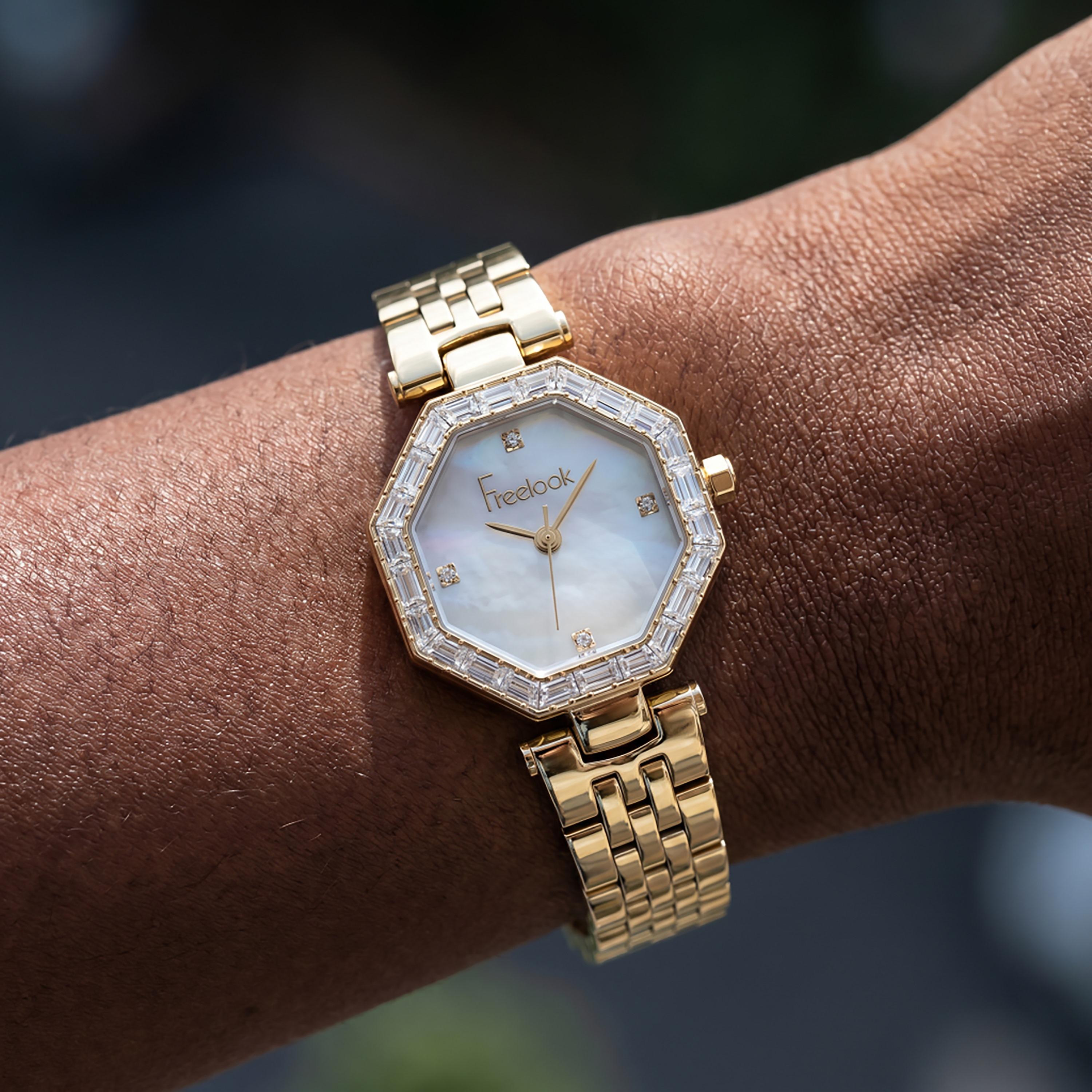 ساعة فريلوك لوميير الذهبية المصنوعة من الفولاذ المقاوم للصدأ للنساء | FL.1.10529-2-women-watchesandjewellery-watches-image-3