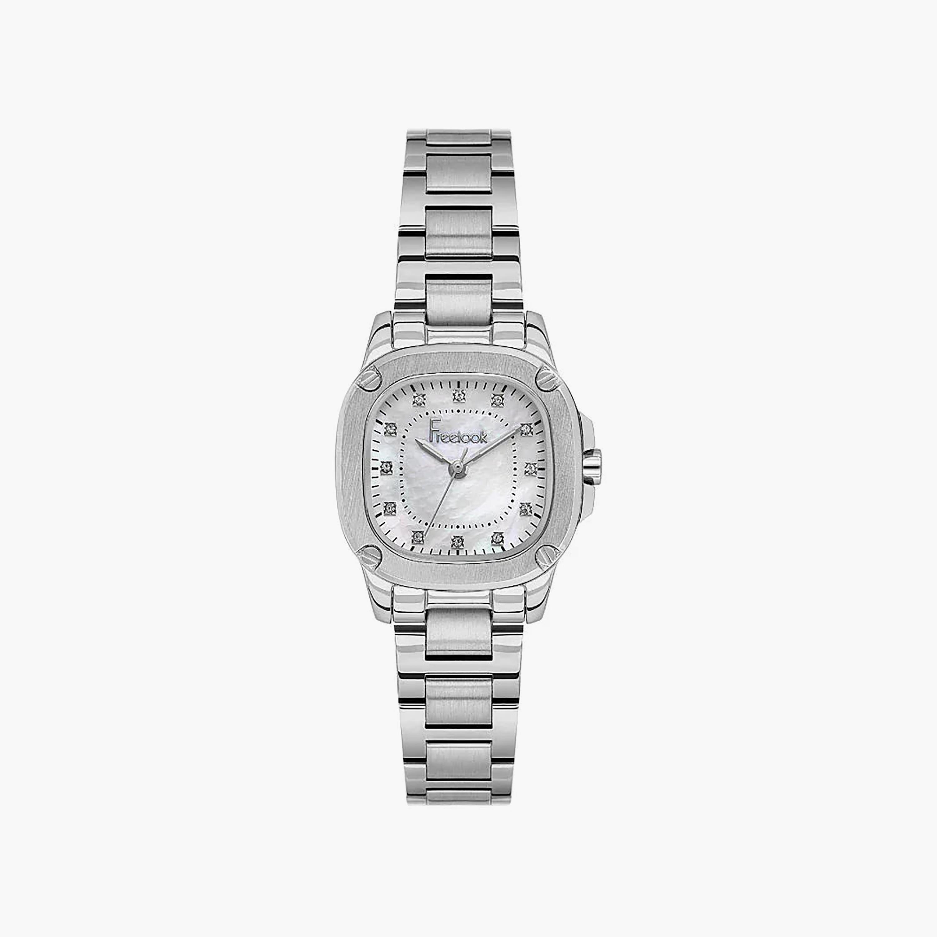 Freelook Jolie Silver Stainless Steel Watch for Women | FL.1.10531-1-women-watchesandjewellery-watches-image-1