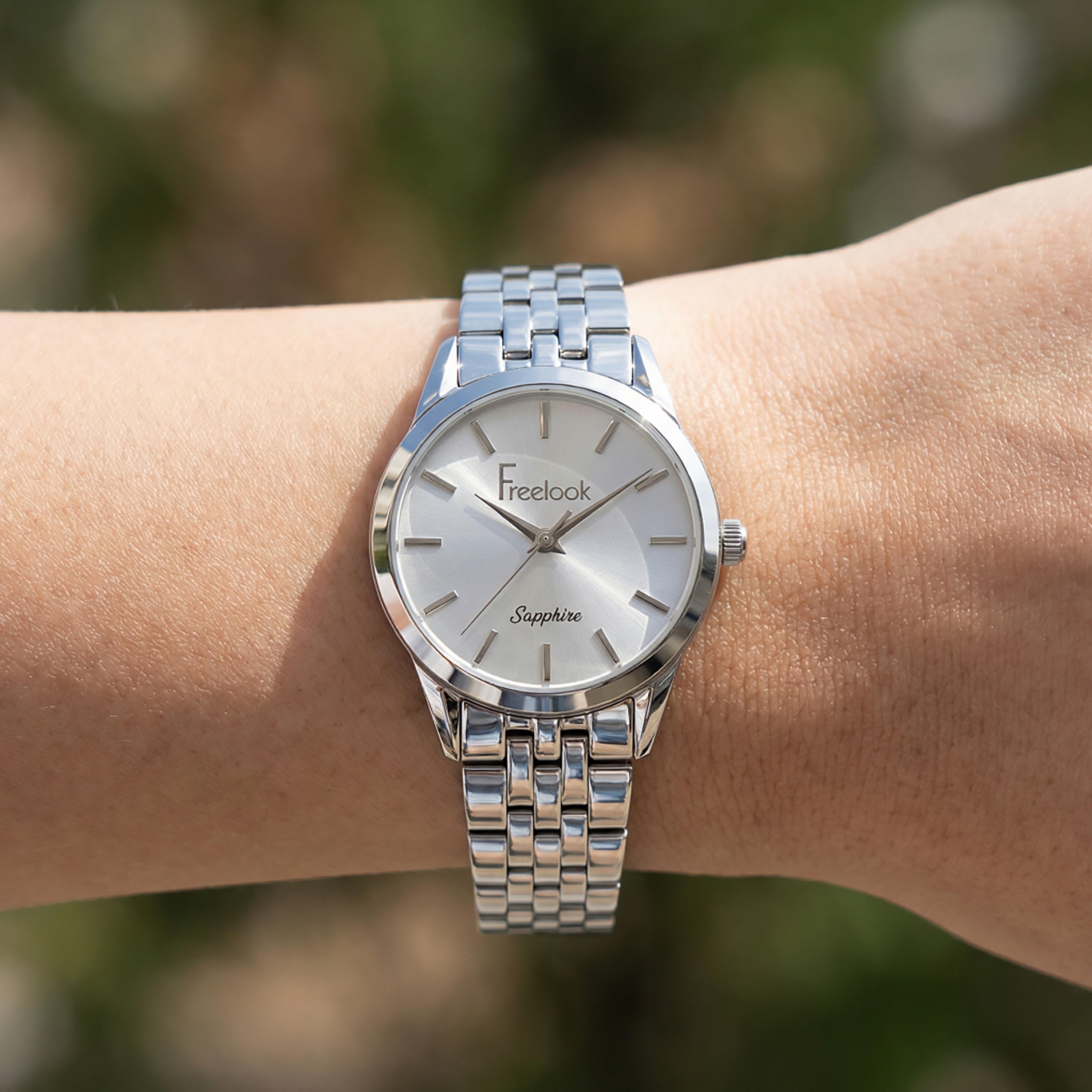Freelook Naturelle Silver Stainless Steel Watch for Women | FL.1.10533-1-women-watchesandjewellery-watches-image-3