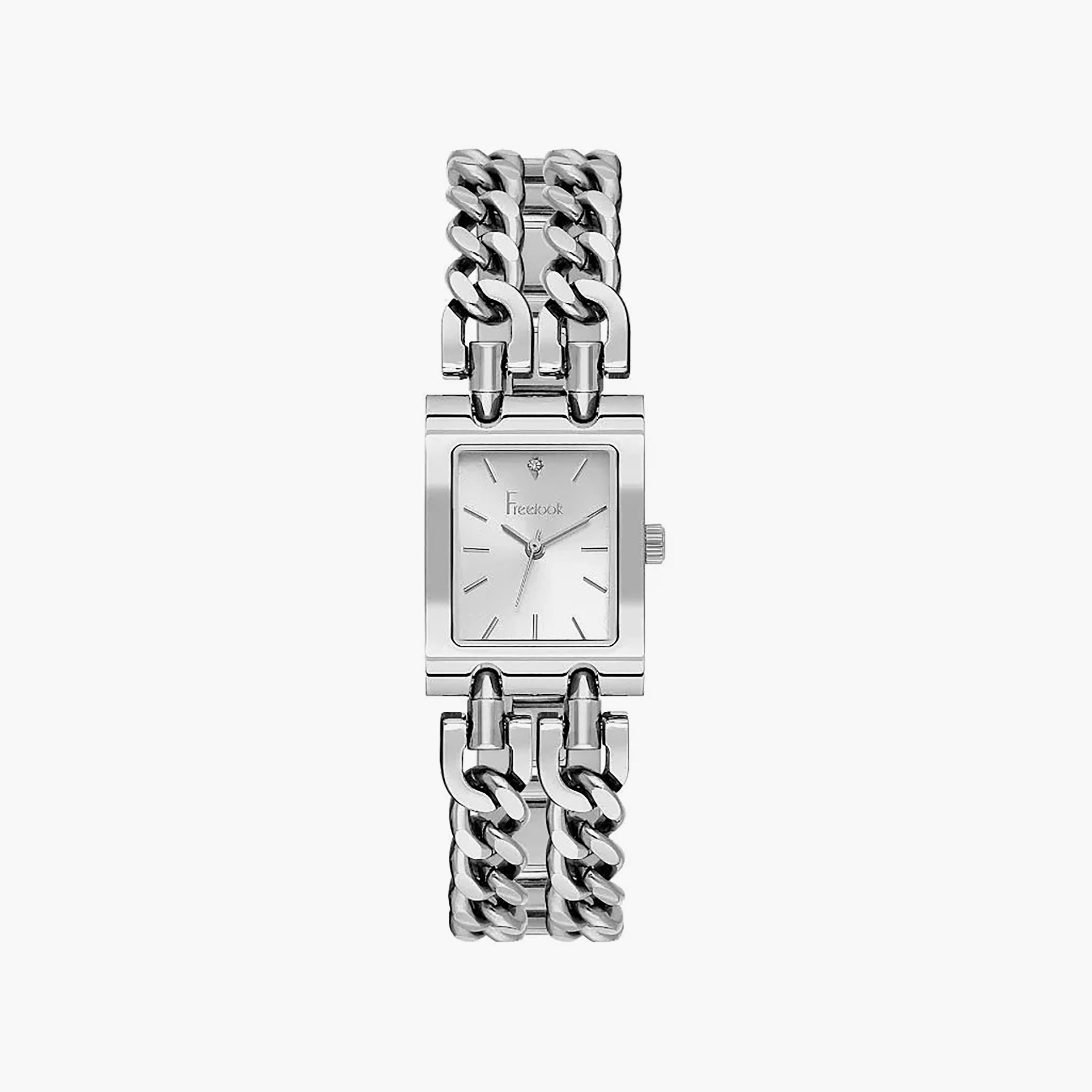 Freelook Jolie Silver Stainless Steel Watch for Women | FL.1.10538-1-women-watchesandjewellery-watches-image-1