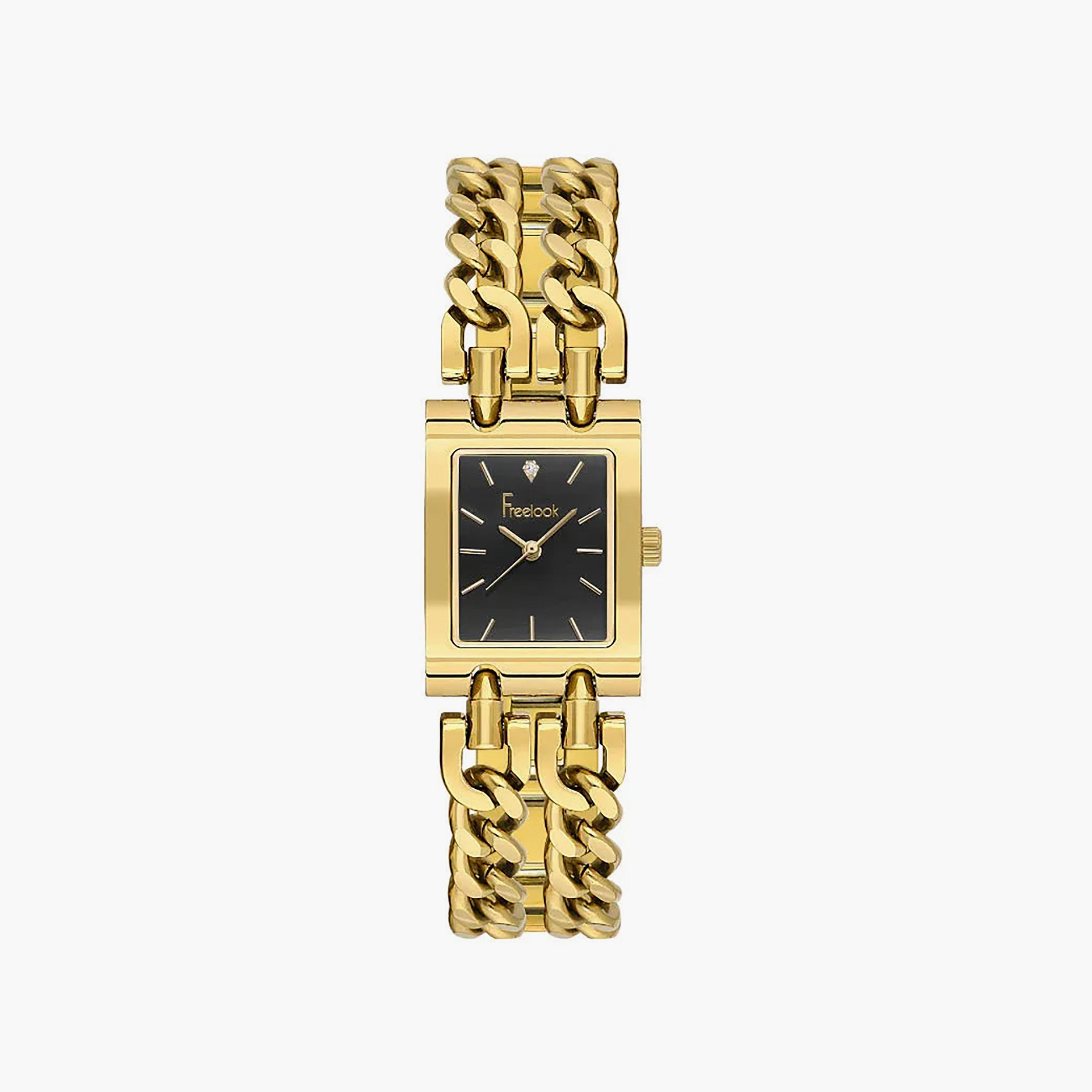 Freelook Jolie Gold Stainless Steel Watch for Women | FL.1.10538-5-women-watchesandjewellery-watches-image-1