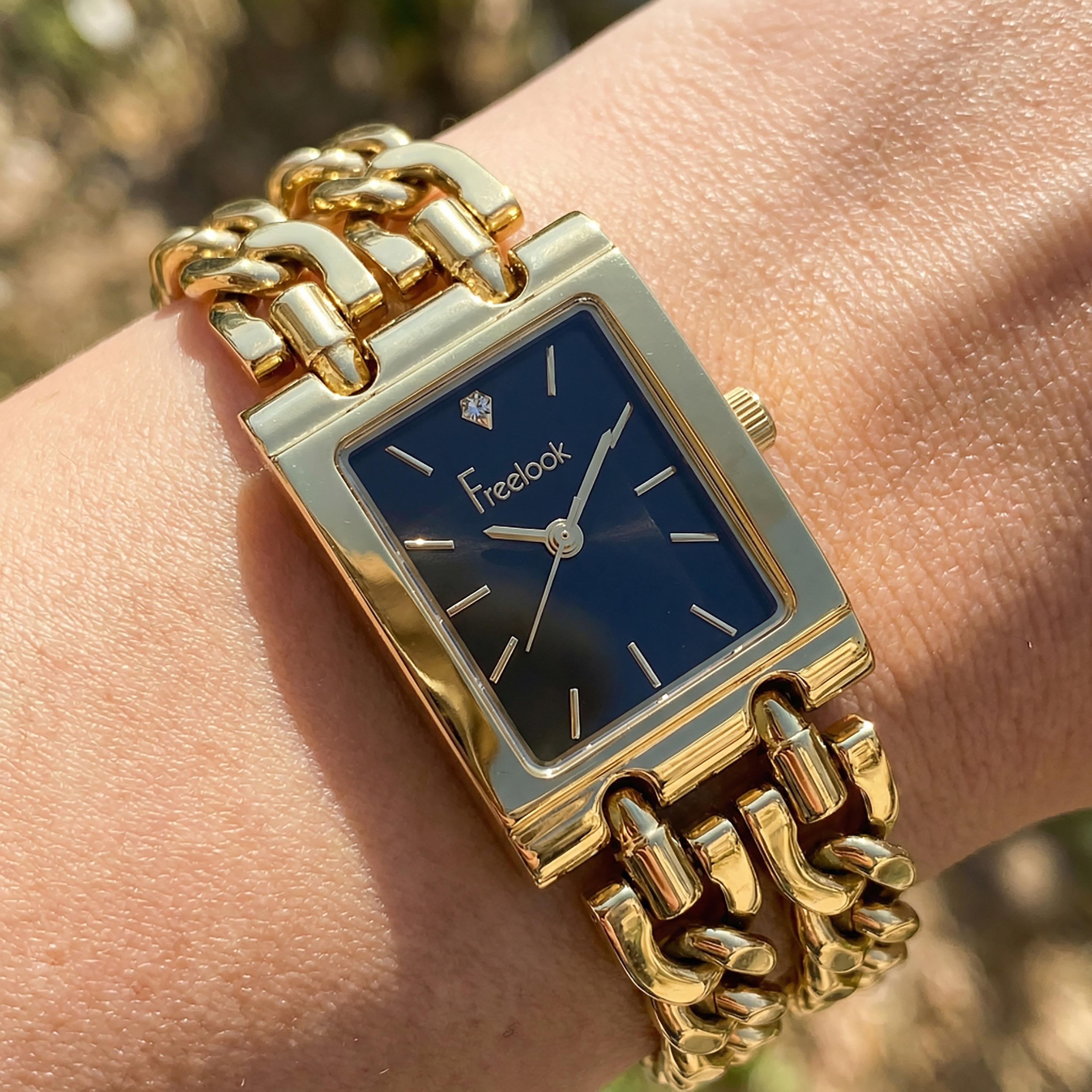 Freelook Jolie Gold Stainless Steel Watch for Women | FL.1.10538-5-women-watchesandjewellery-watches-image-3