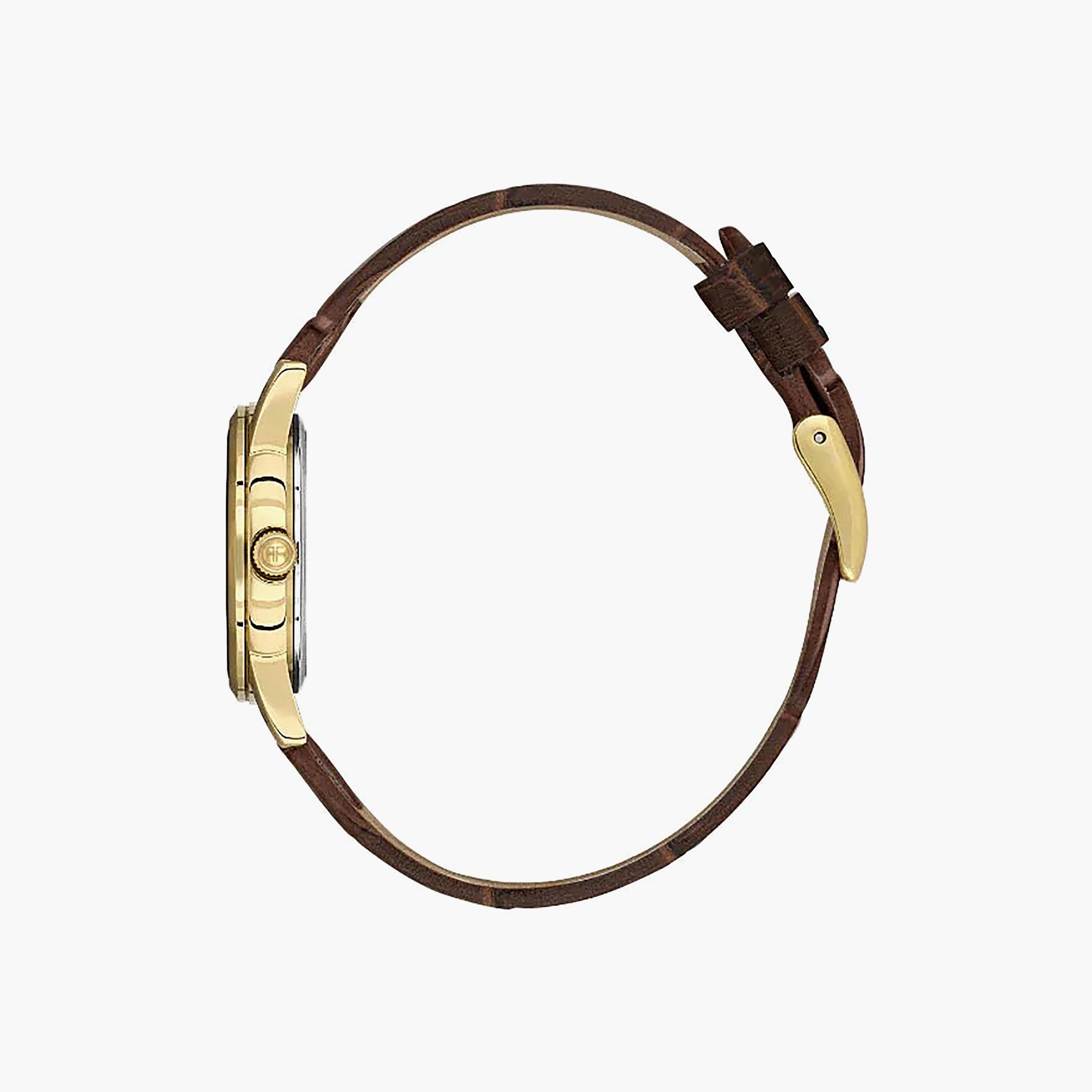 Freelook Naturelle Dark Brown Leather Watch for Women | FL.1.10541-2-women-watchesandjewellery-watches-image-2