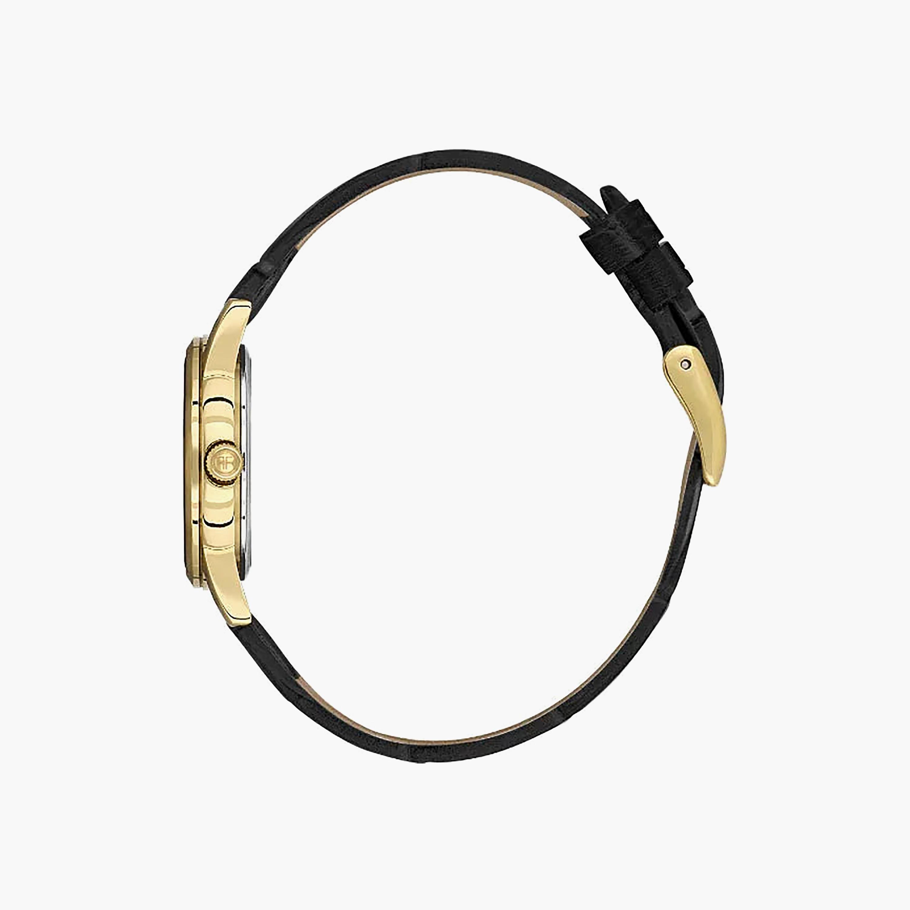 Freelook Naturelle Black Leather Watch for Women | FL.1.10541-3-women-watchesandjewellery-watches-image-2