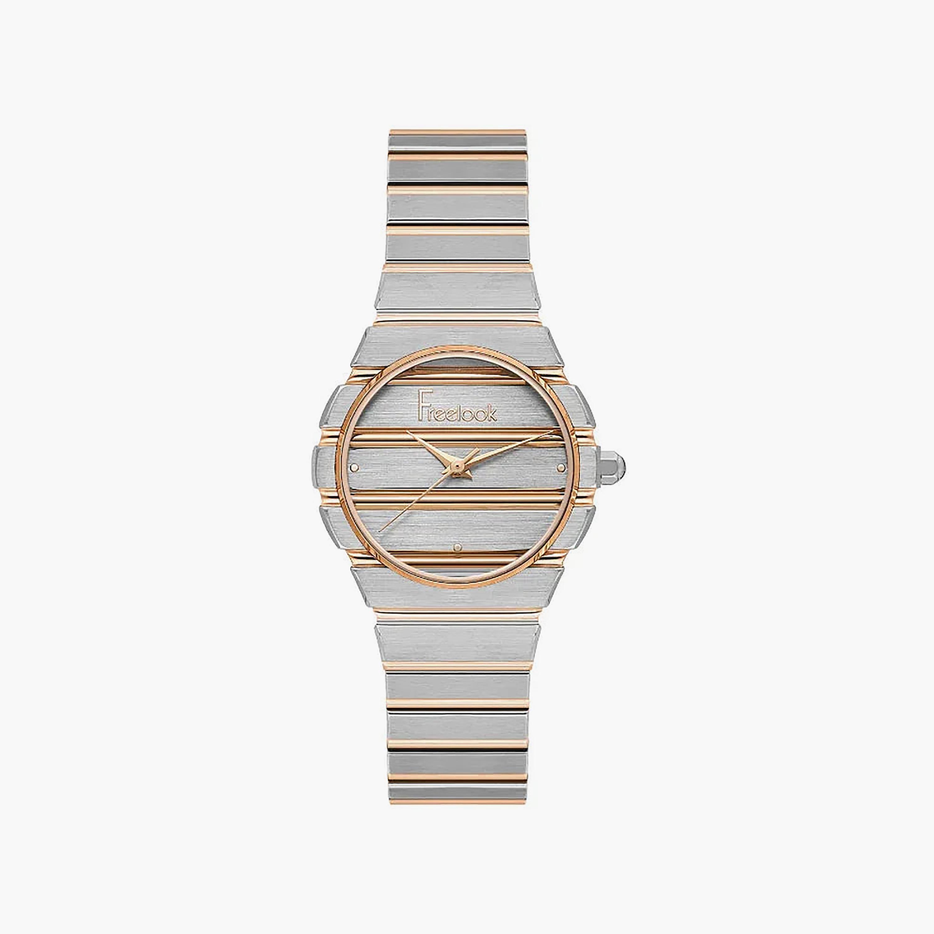 Freelook Charmant Silver and Rose Gold Stainless Steel Watch for Women | FL.1.10543-5-women-watchesandjewellery-watches-image-1