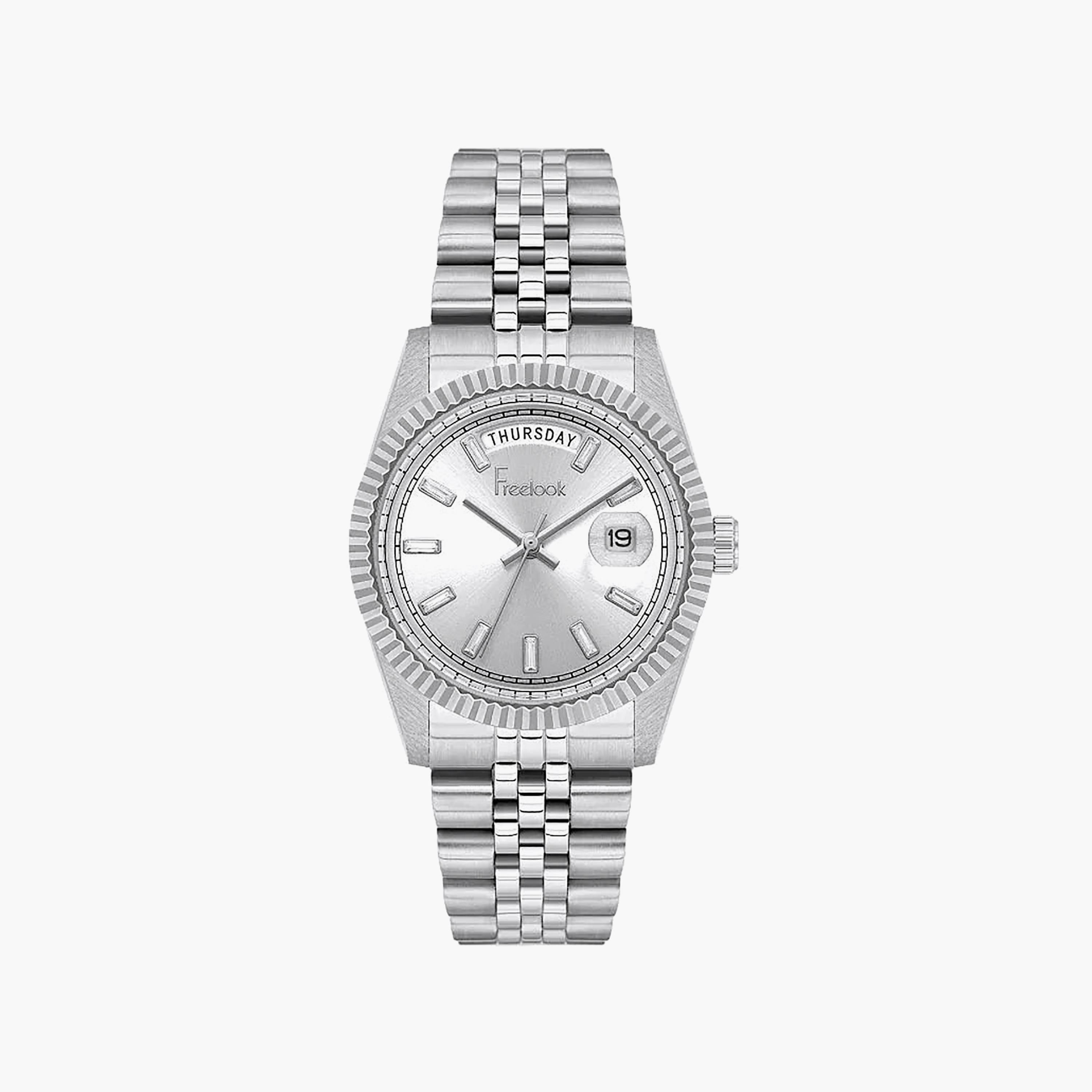 ساعة فريلوك جولي الفضية المصنوعة من الفولاذ المقاوم للصدأ للنساء | FL.4.10021-1-women-watchesandjewellery-watches-image-1