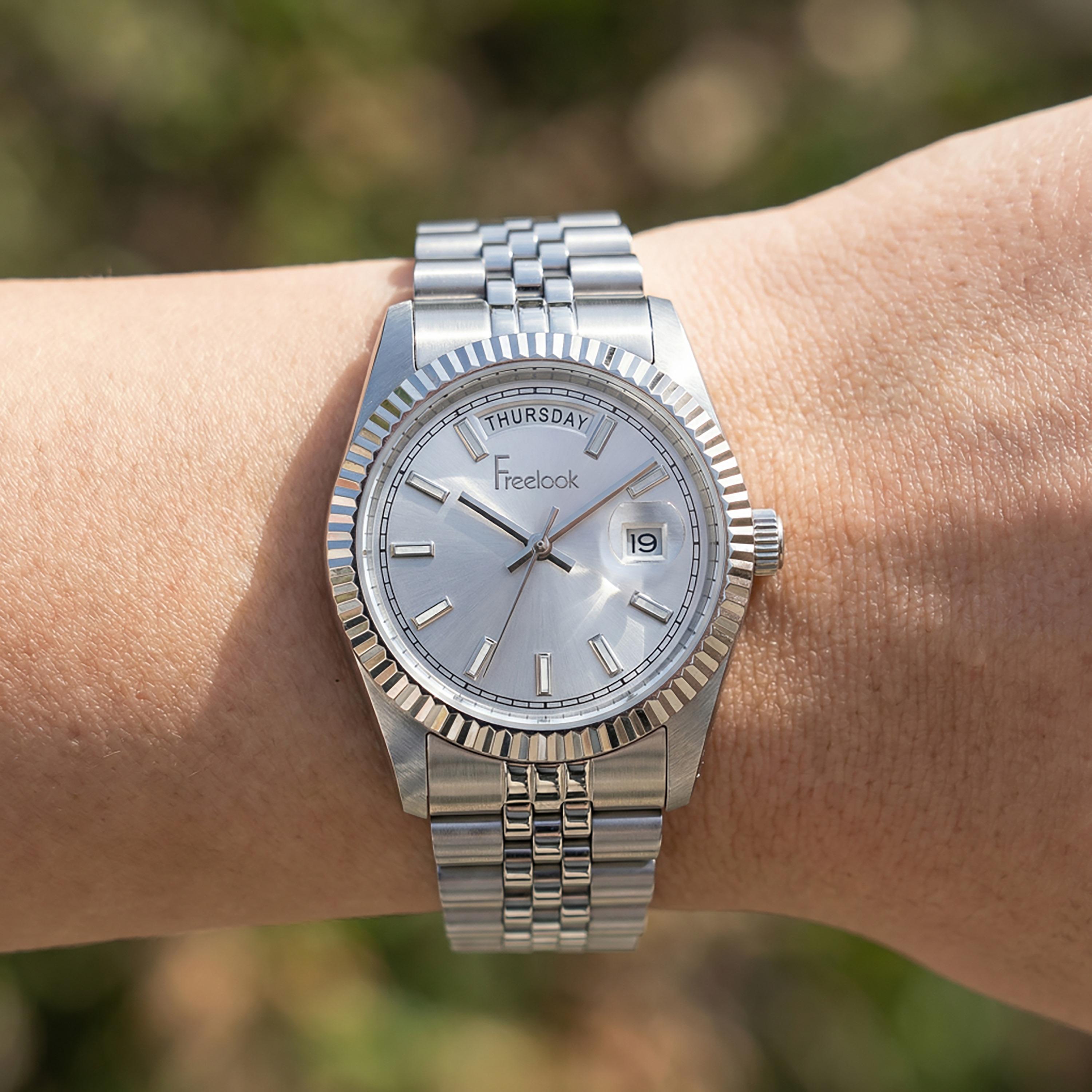 ساعة فريلوك جولي الفضية المصنوعة من الفولاذ المقاوم للصدأ للنساء | FL.4.10021-1-women-watchesandjewellery-watches-image-3
