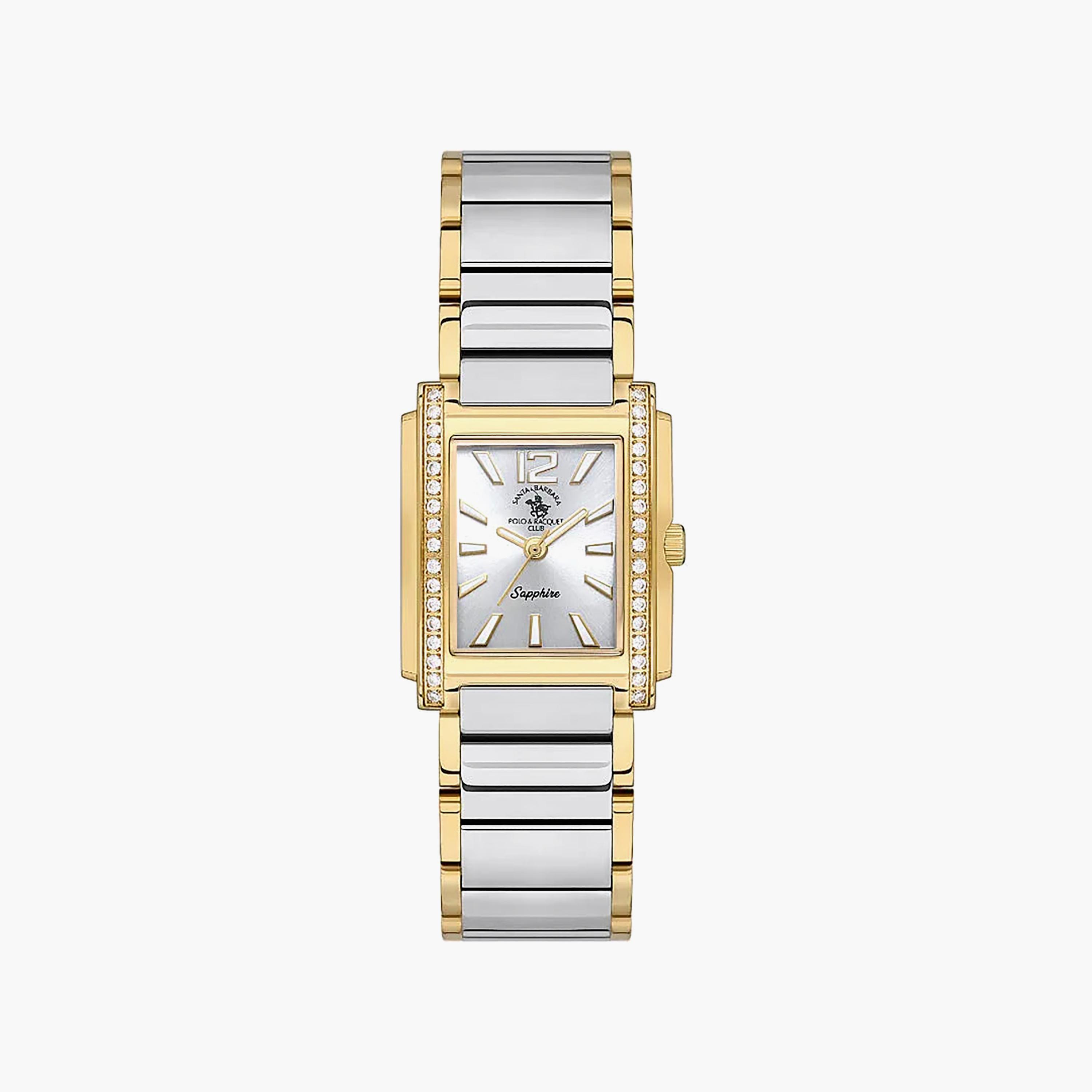 Santa Barbara Polo   Racquet Club Luxury Silver and Gold Stainless Steel Watch for Women | SB.1.10547-3-women-watchesandjewellery-watches-image-1