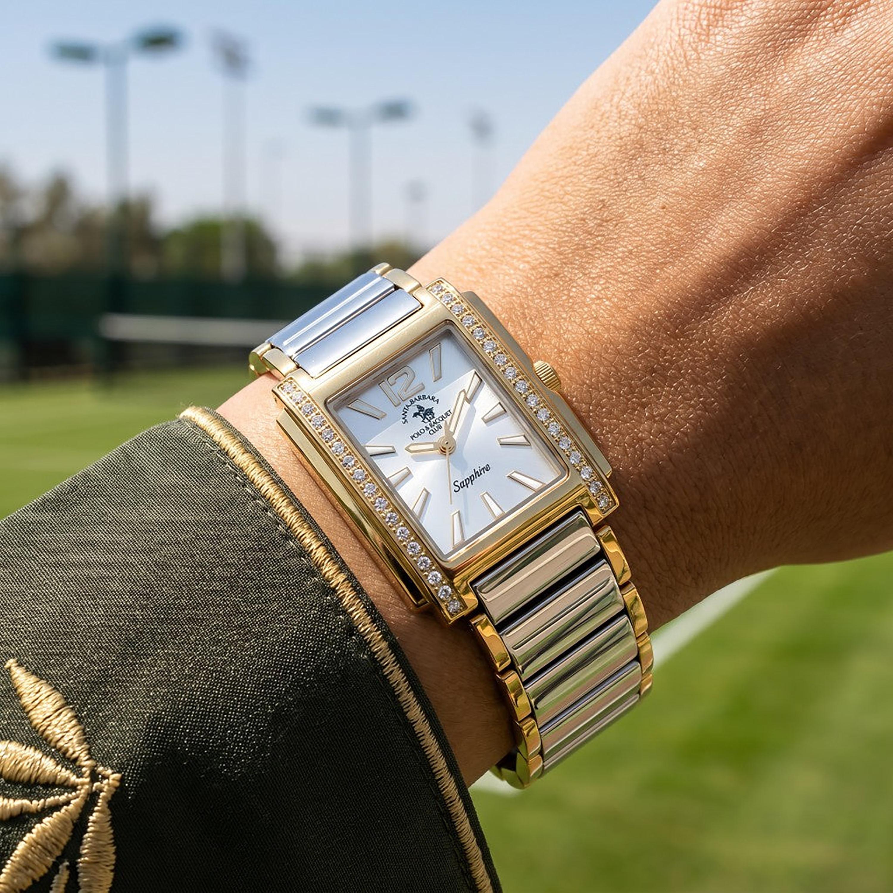 Santa Barbara Polo   Racquet Club Luxury Silver and Gold Stainless Steel Watch for Women | SB.1.10547-3-women-watchesandjewellery-watches-image-3