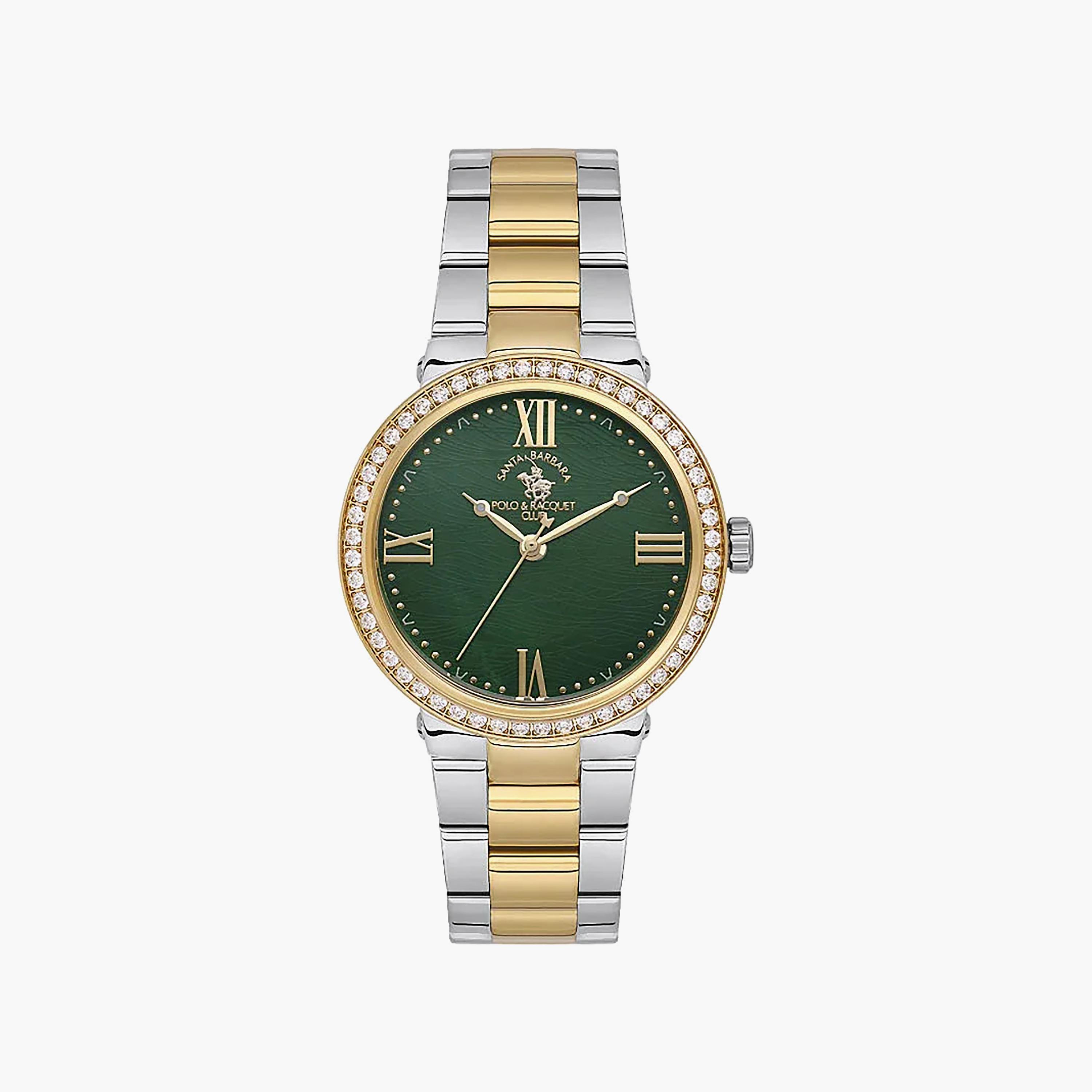Santa Barbara Polo   Racquet Club Unique Silver and Gold Stainless Steel Watch for Women | SB.1.10553-4-women-watchesandjewellery-watches-image-1