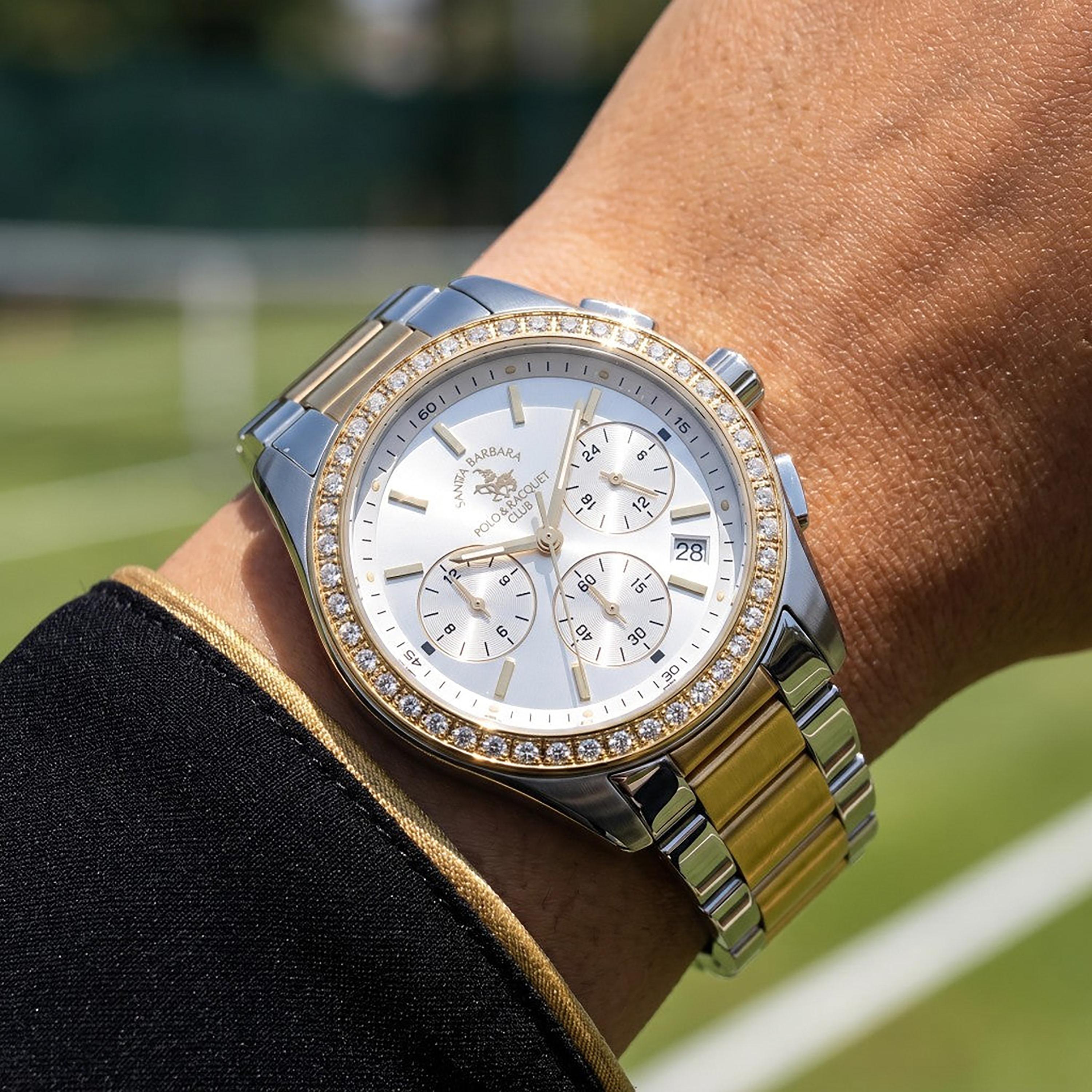 Santa Barbara Polo   Racquet Club Unique Silver and Gold Stainless Steel Watch for Women | SB.1.10555-3-women-watchesandjewellery-watches-image-3