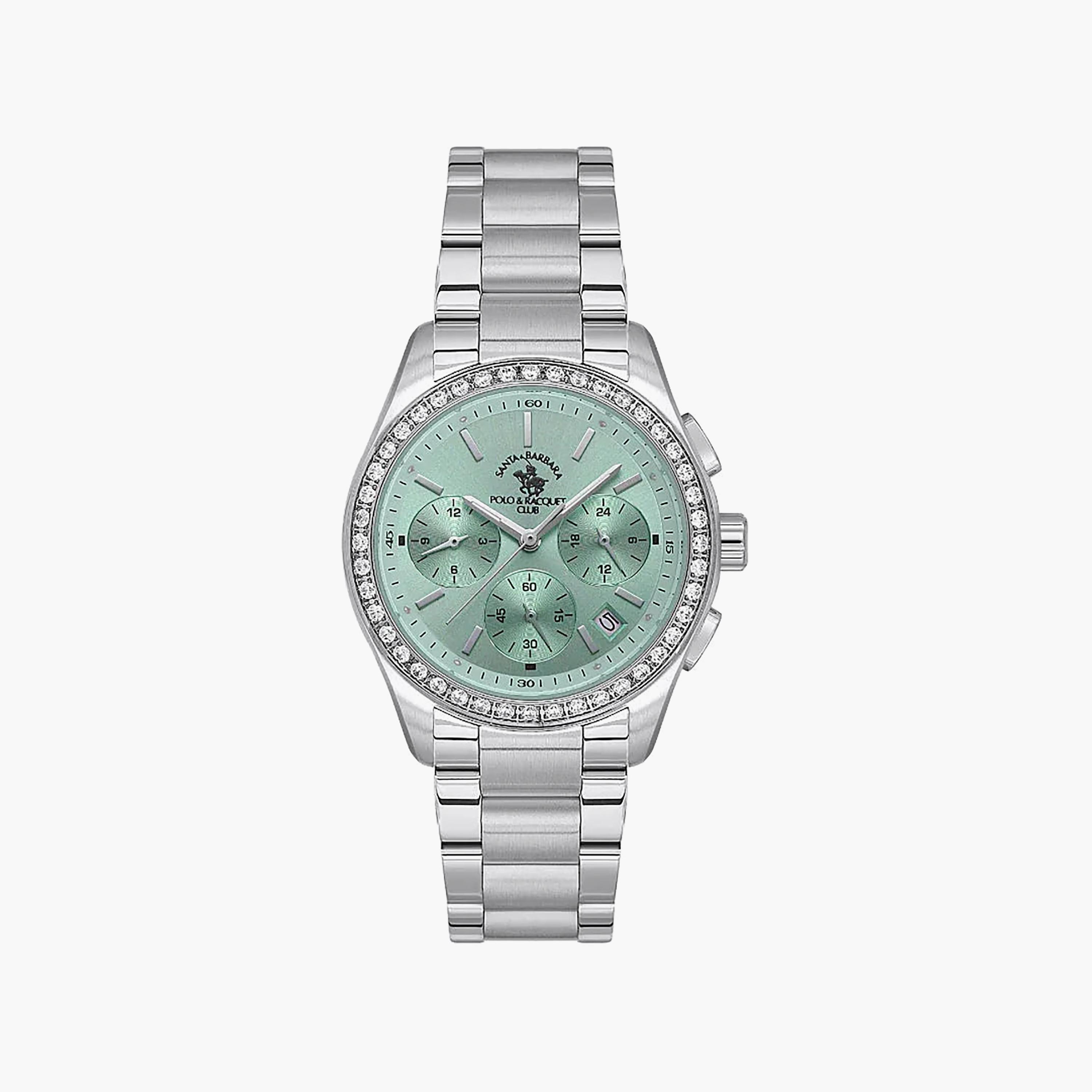 Santa Barbara Polo   Racquet Club Unique Silver Stainless Steel Watch for Women | SB.1.10555-6-women-watchesandjewellery-watches-image-1