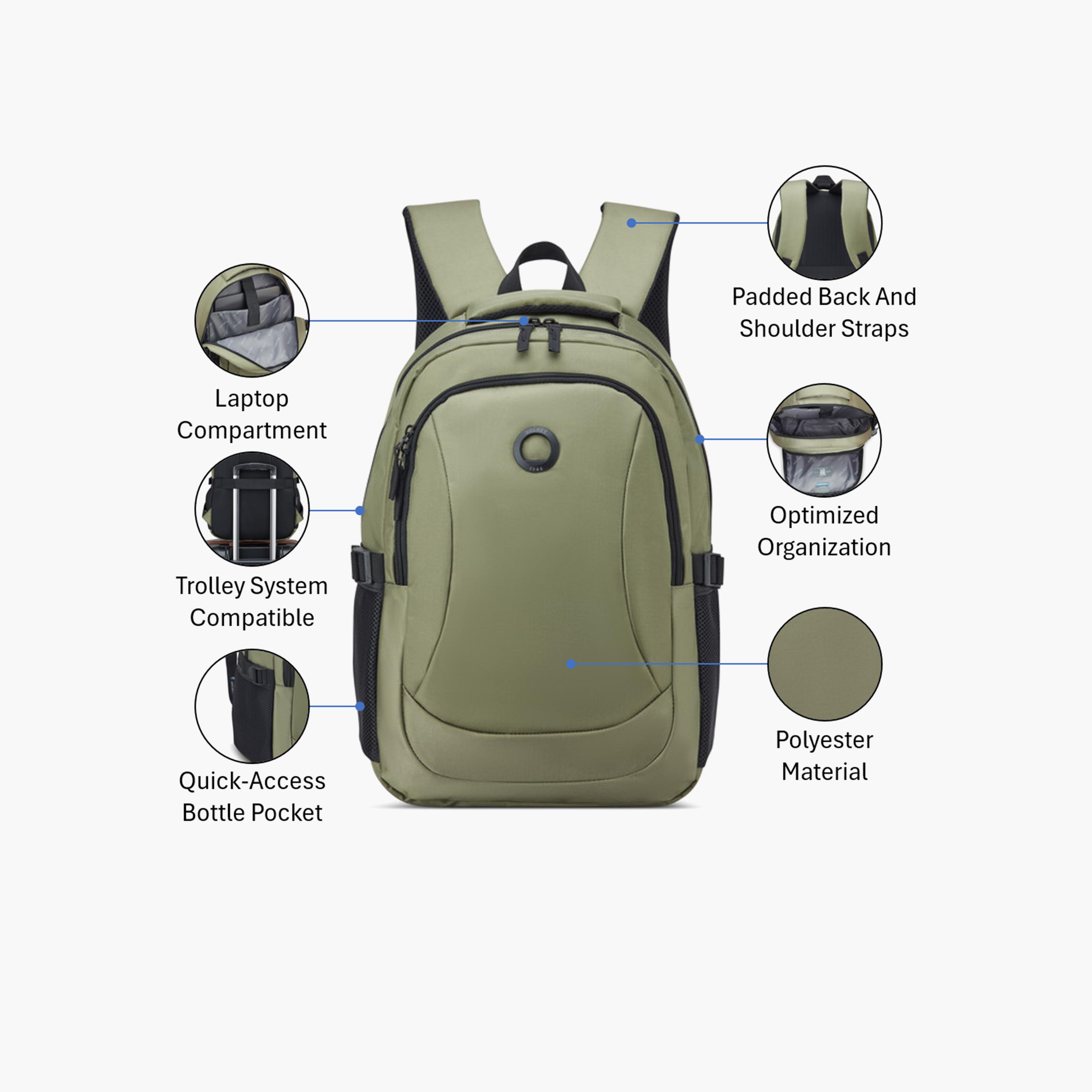 Delsey Paris 25 L | 15.6 Inches Kyle Laptop Backpack, Polyester, Adjustable Strap | 3612600-women-bagsandwallets-backpacks-image-3