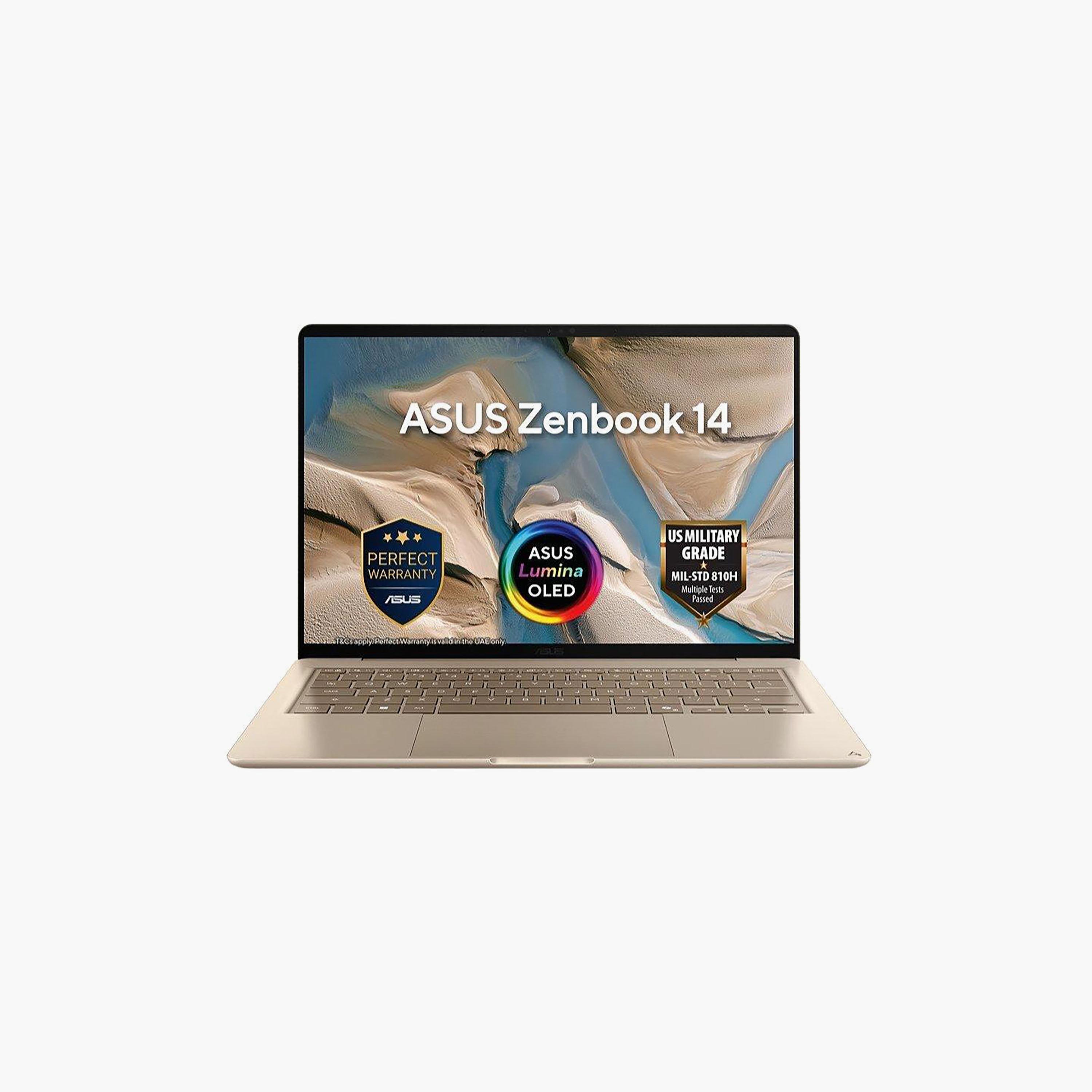 زين بوك 14 سناب دراجون X رام LPDDR5X 8 جيجا 512 جيجا SSD 14" وين 11 هوم UX3480QA-U1158W من أسوس-electronics-laptops-image-1