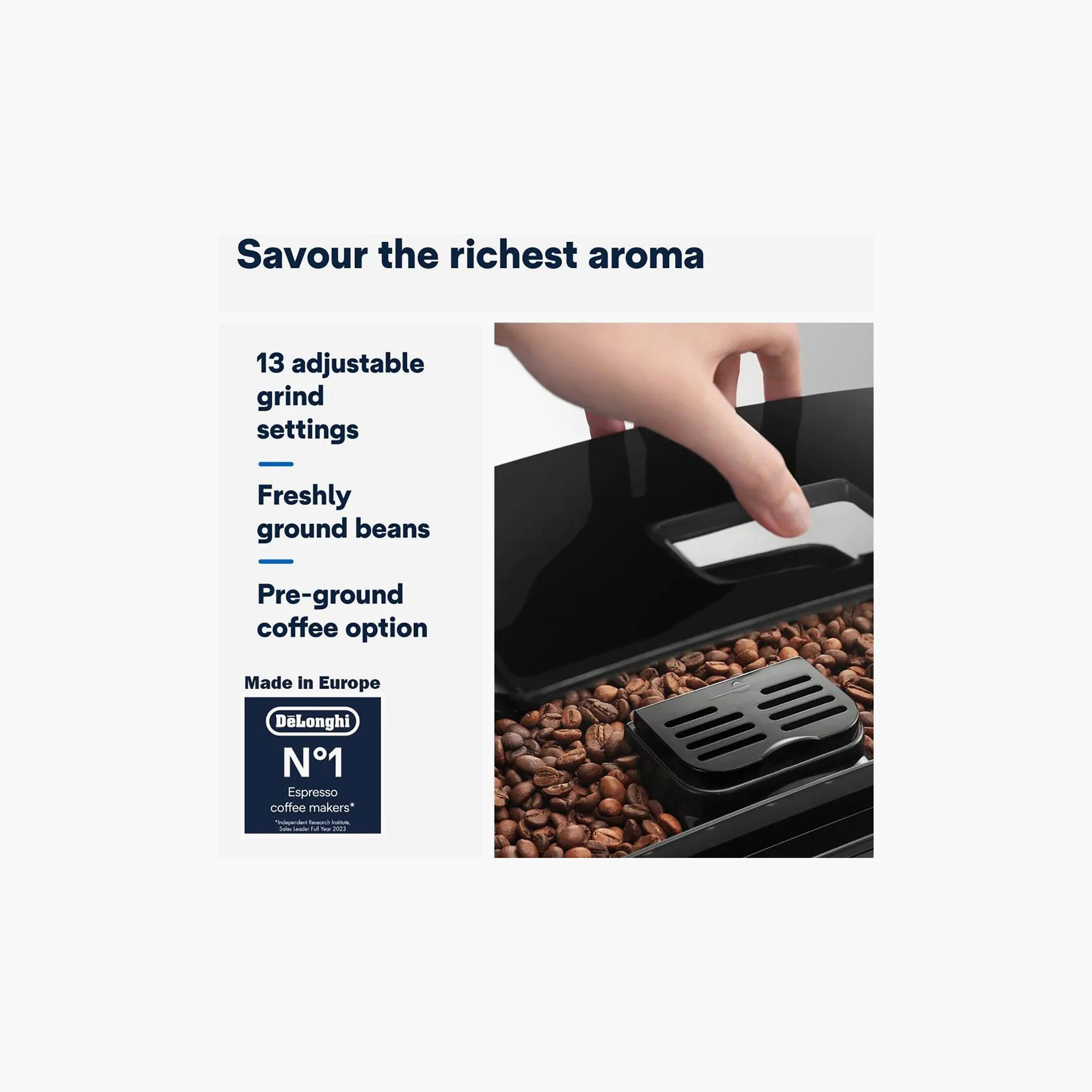 Delonghi Magnifica S Fully Automatic Bean To Cup Coffee Machine Black | ECAM12.121.B-PROMO_EMAX_AE_ADIB_240926-image-8