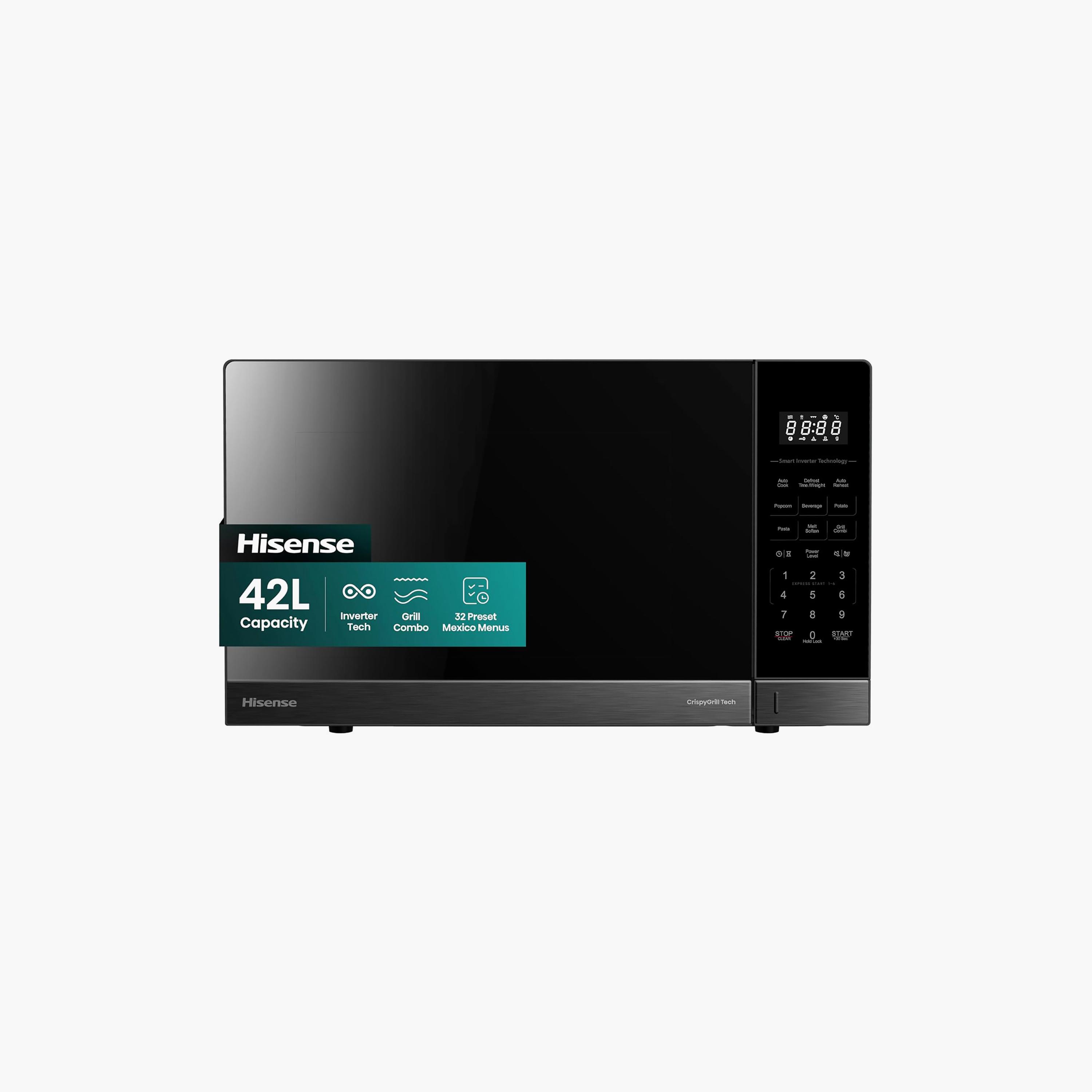 HISENSE Microwave 42L 1000W 10 Levels Black Finish | HMMG4211DSVG-household-appliances-kitchenappliances-microwavesandovens-image-1