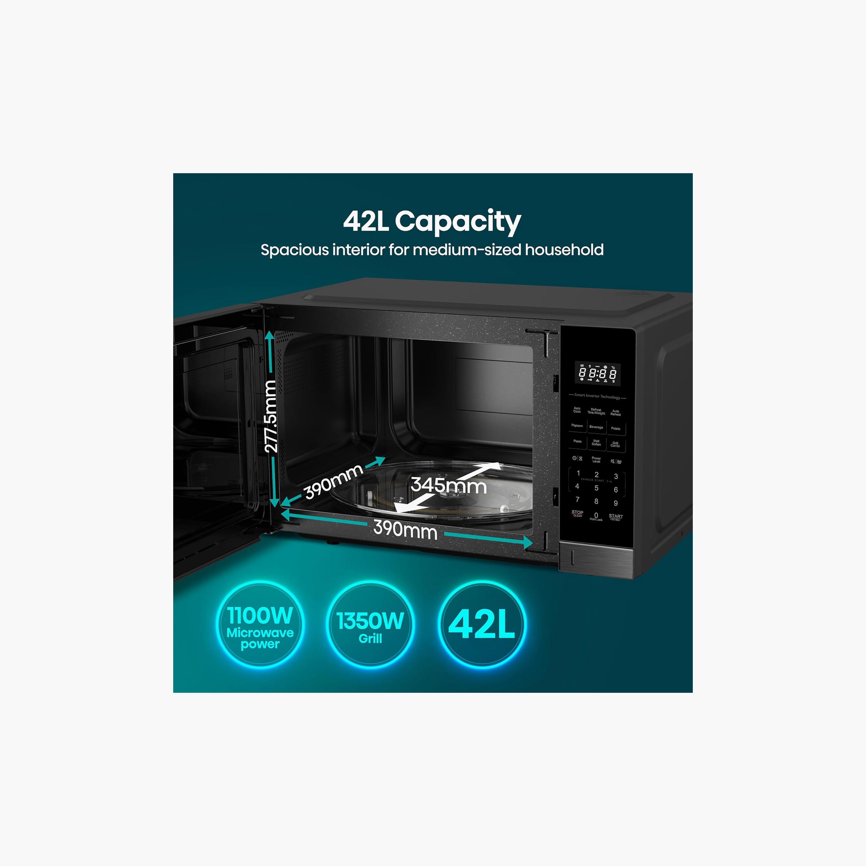 HISENSE Microwave 42L 1000W 10 Levels Black Finish | HMMG4211DSVG-household-appliances-kitchenappliances-microwavesandovens-image-5