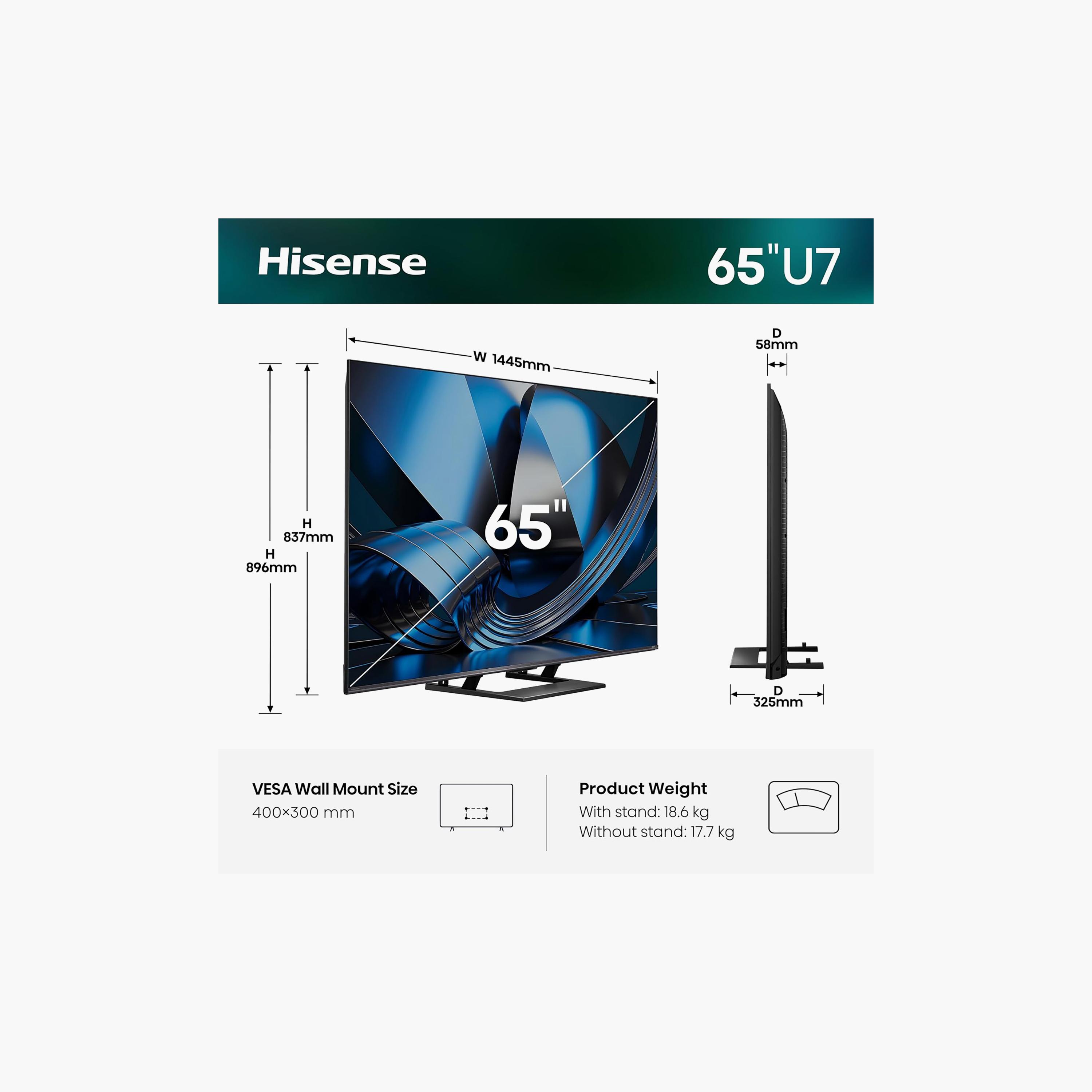 HISENSE 65 inches MiniLED 4K 144Hz Refresh Rate Built in Satellite Receiver Dolby Vision 65U7S (2026)-PROMO_EMAX_AE_ADIB_240926-image-3