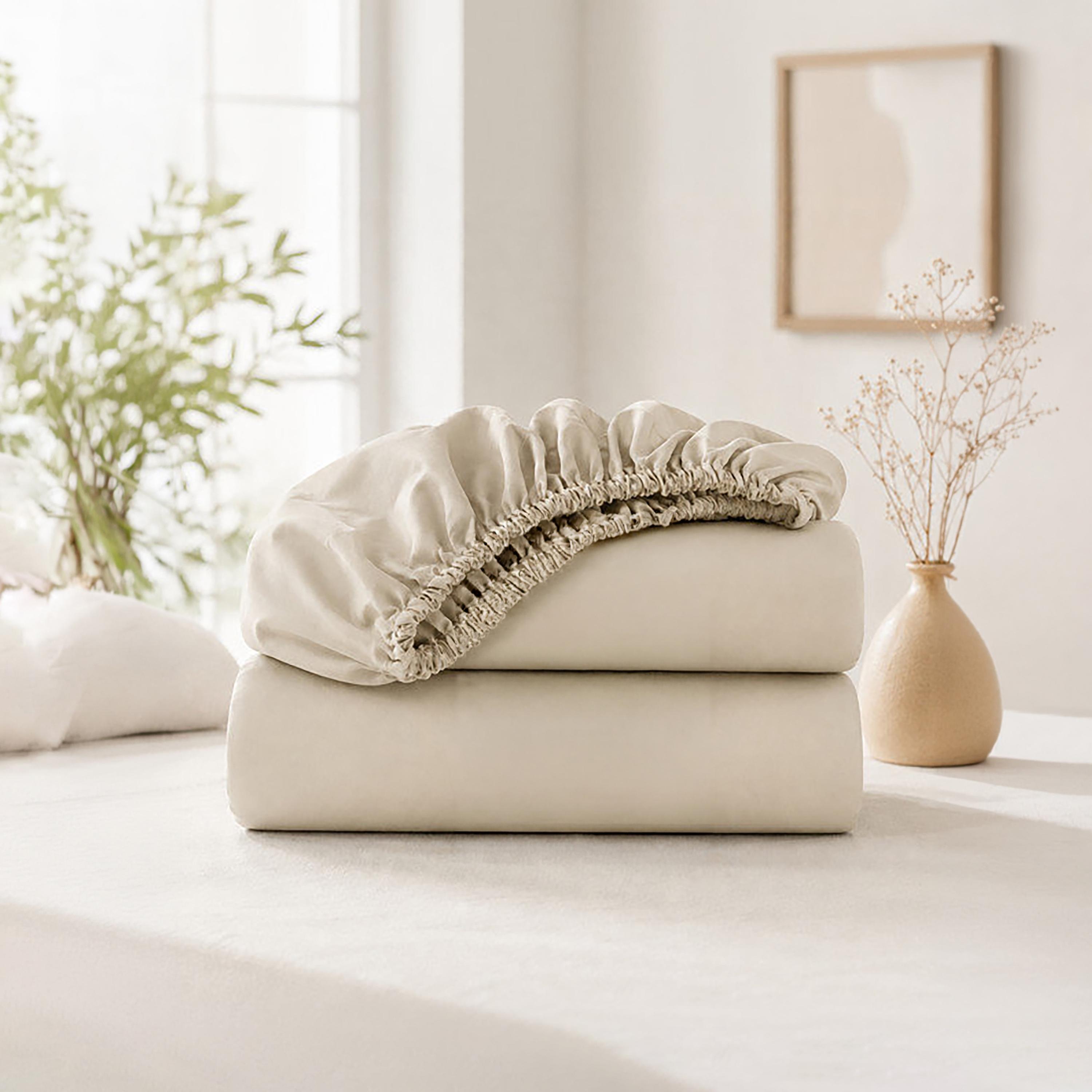 Donetella Modern Hypoallergenic Super King Fitted Sheet - 200X200Cm-household-bedding-sheetsandpillowcases-fittedsheets-image-1