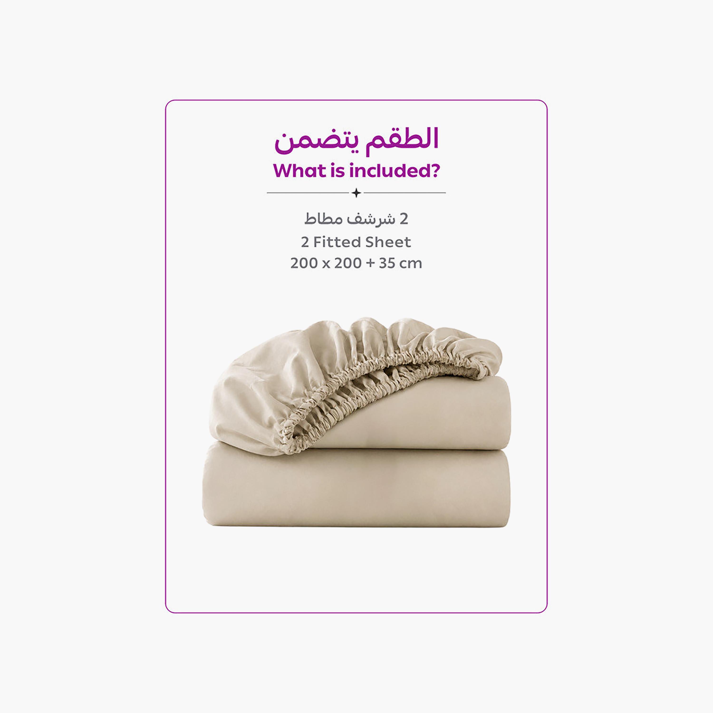 Donetella Modern Hypoallergenic Super King Fitted Sheet - 200X200Cm-household-bedding-sheetsandpillowcases-fittedsheets-image-5