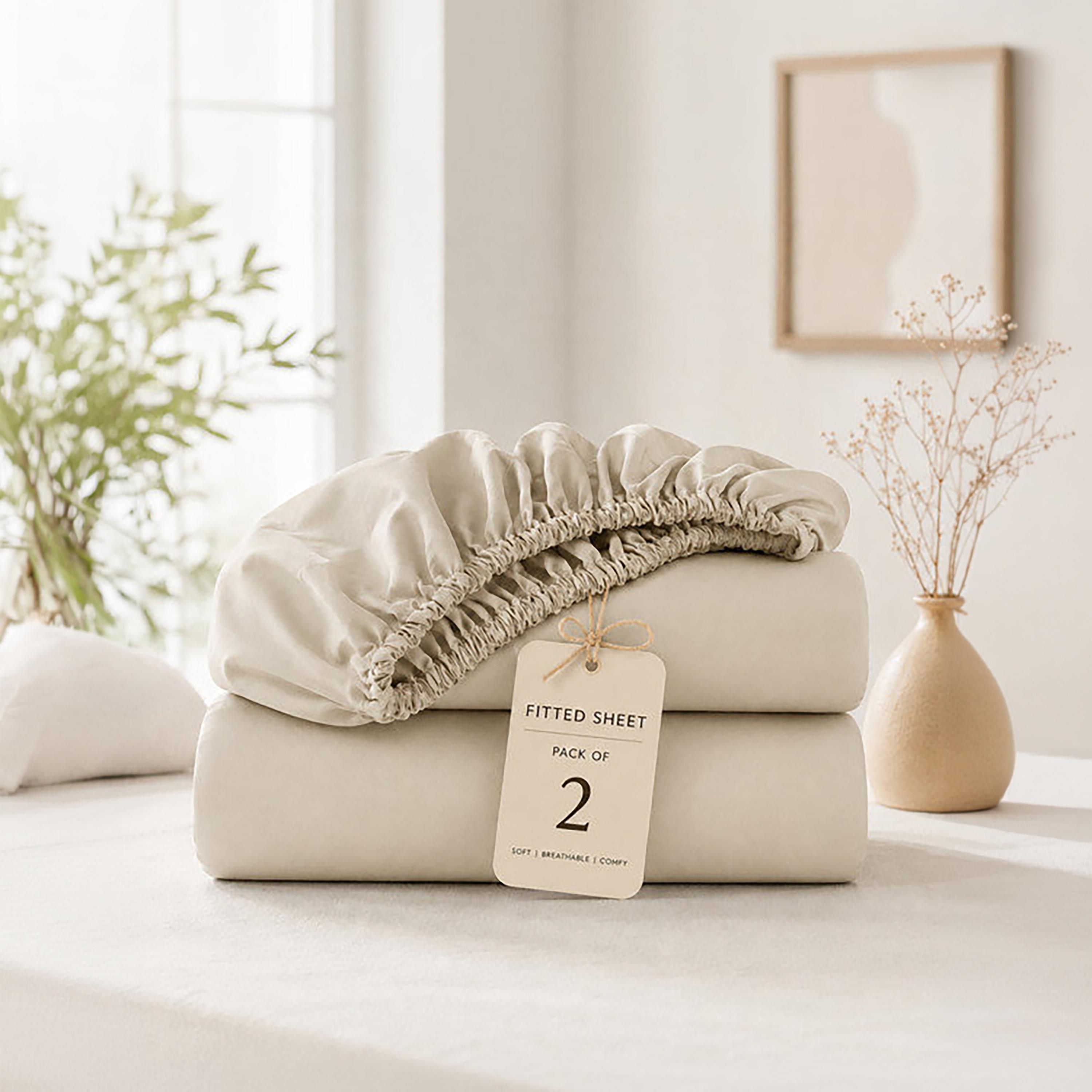 Donetella Modern Hypoallergenic Super King Fitted Sheet - 200X200Cm-household-bedding-sheetsandpillowcases-fittedsheets-image-9