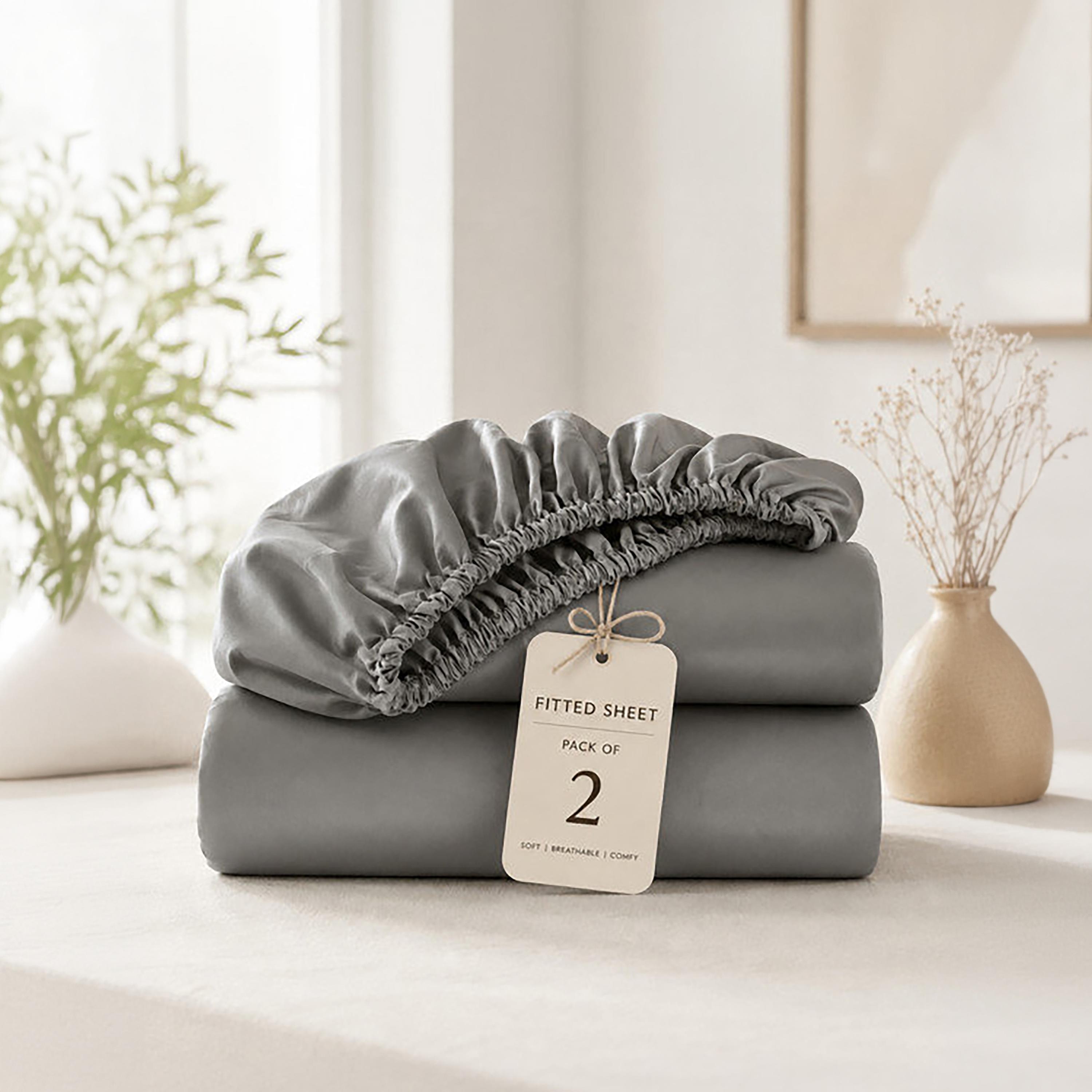 ملاءة سرير دونيتيلا الحديثة المضادة للحساسية مقاس سوبر كينج - 200 × 200 سم-household-bedding-sheetsandpillowcases-fittedsheets-image-8