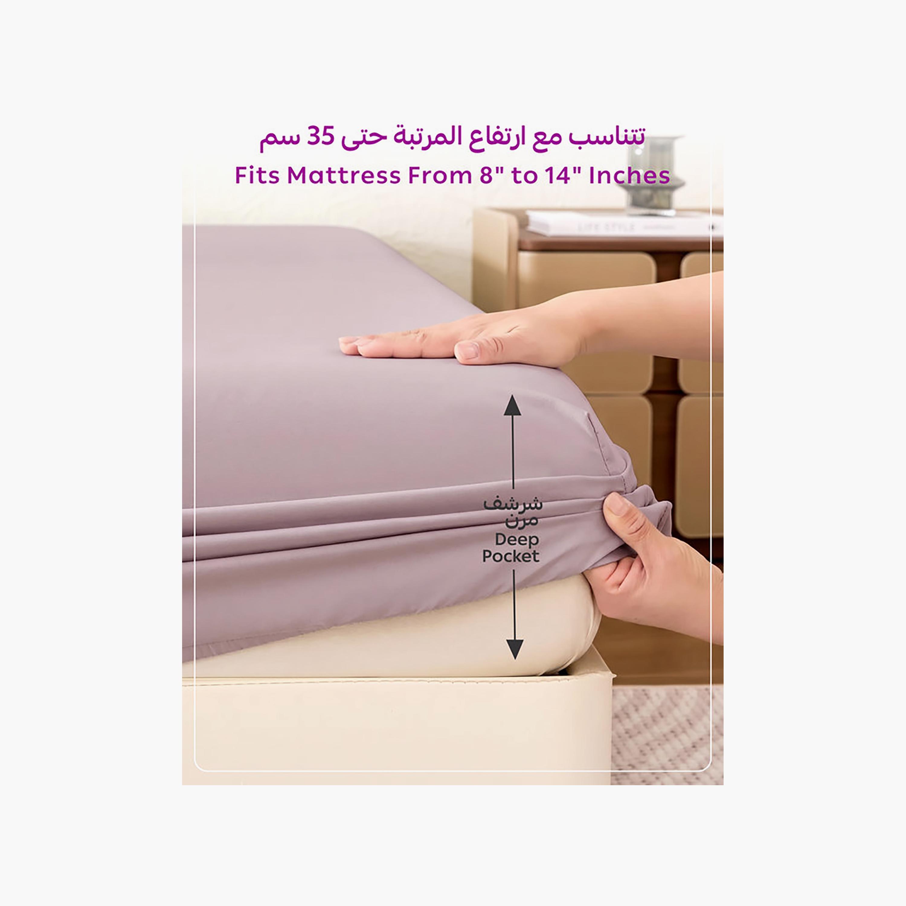 ملاءة سرير دونيتيلا الحديثة المضادة للحساسية مقاس سوبر كينج - 200 × 200 سم-household-bedding-sheetsandpillowcases-fittedsheets-image-5
