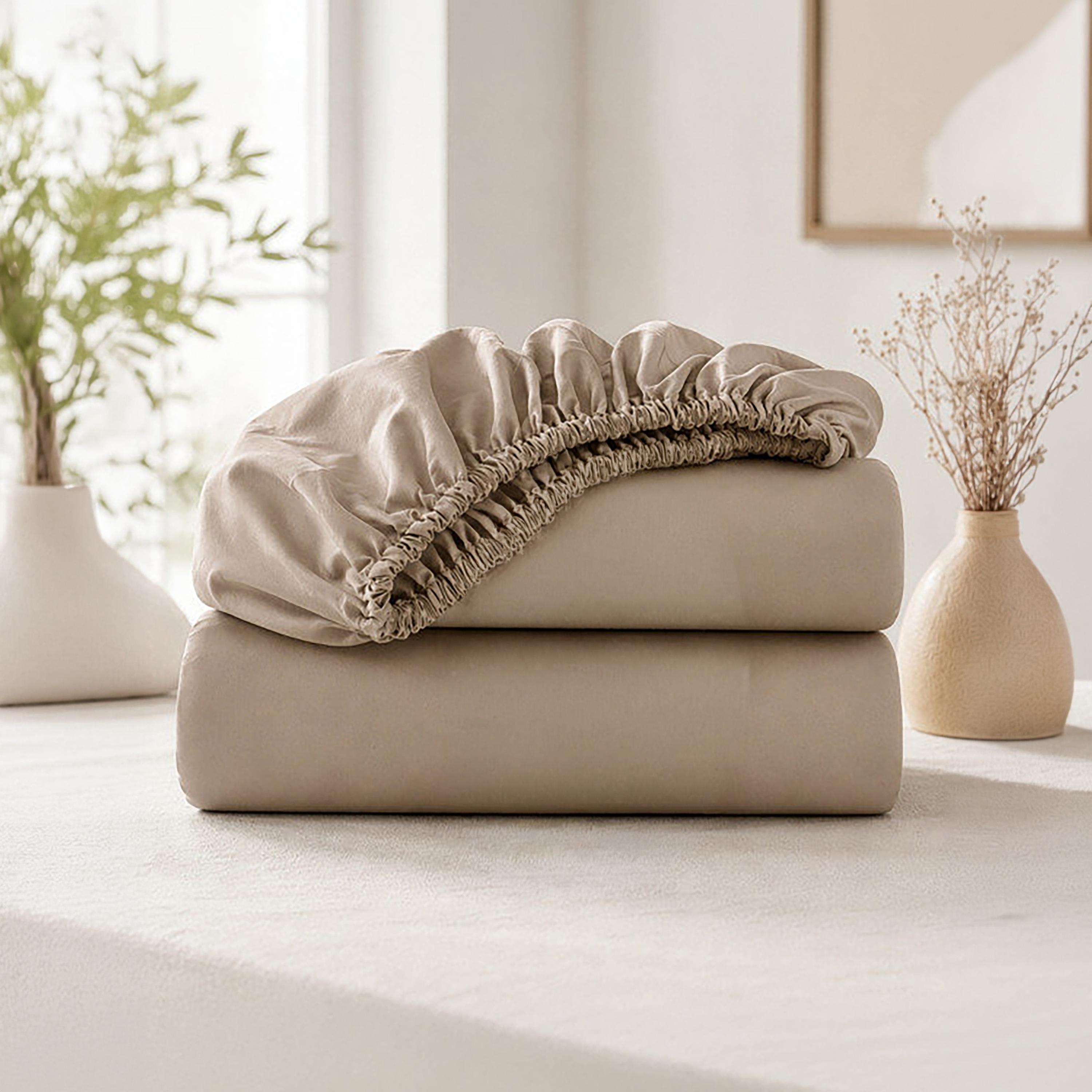 ملاءة سرير دونيتيلا الحديثة المضادة للحساسية مقاس سوبر كينج - 200 × 200 سم-household-bedding-sheetsandpillowcases-fittedsheets-image-1