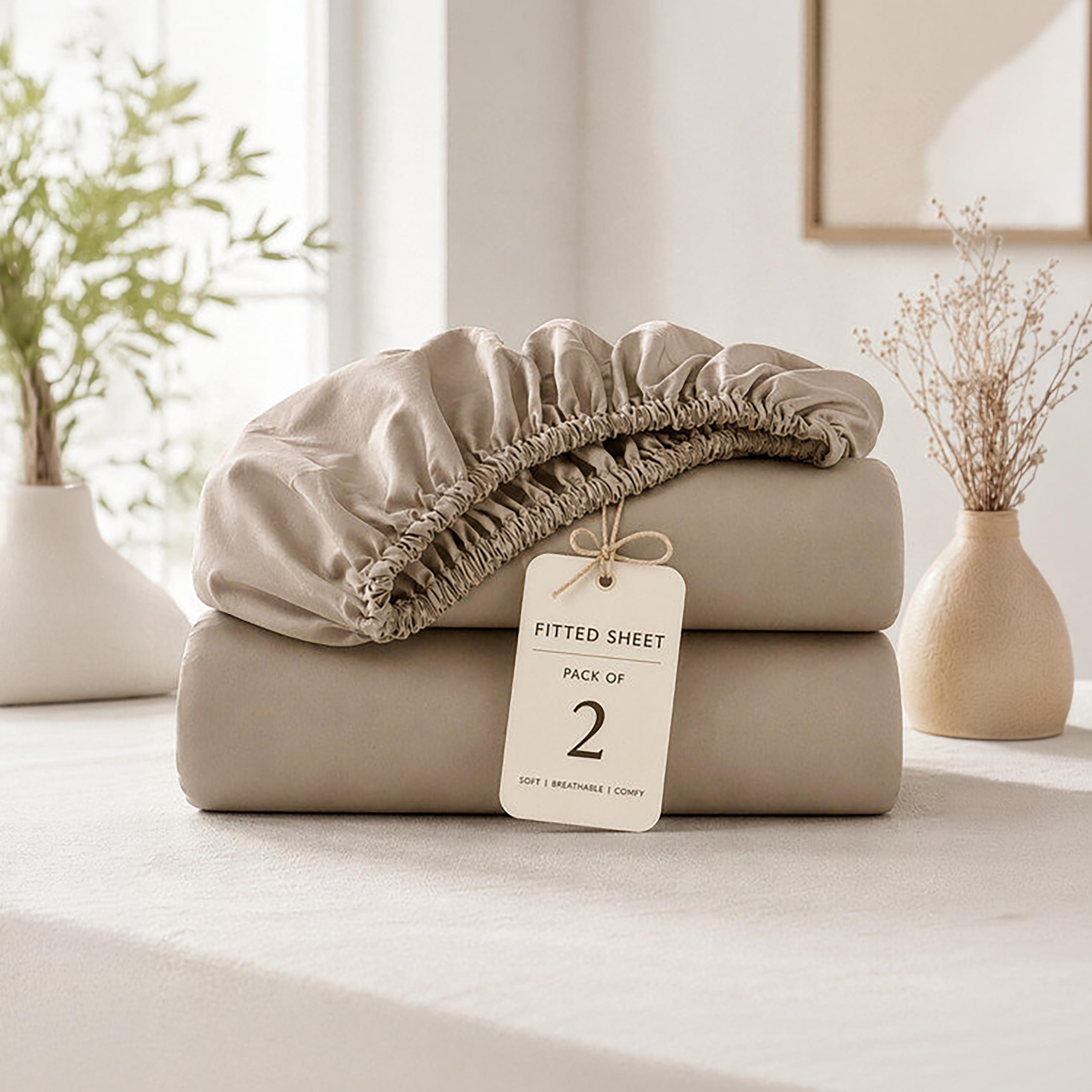 ملاءة سرير دونيتيلا الحديثة المضادة للحساسية مقاس سوبر كينج - 200 × 200 سم-household-bedding-sheetsandpillowcases-fittedsheets-image-8