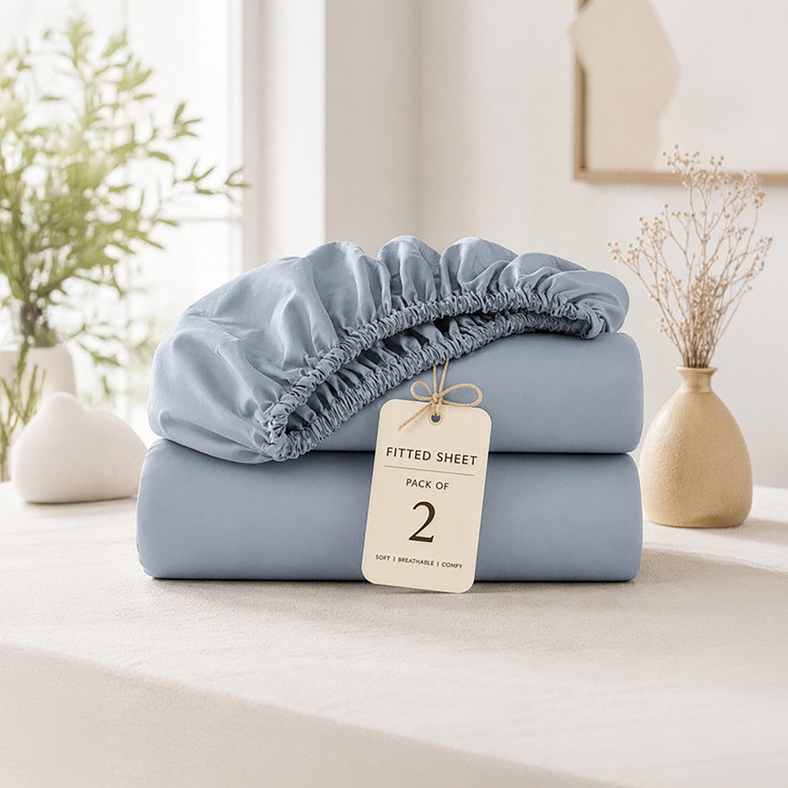 Donetella Modern Hypoallergenic Super King Fitted Sheet - 200X200Cm-household-bedding-sheetsandpillowcases-fittedsheets-image-8