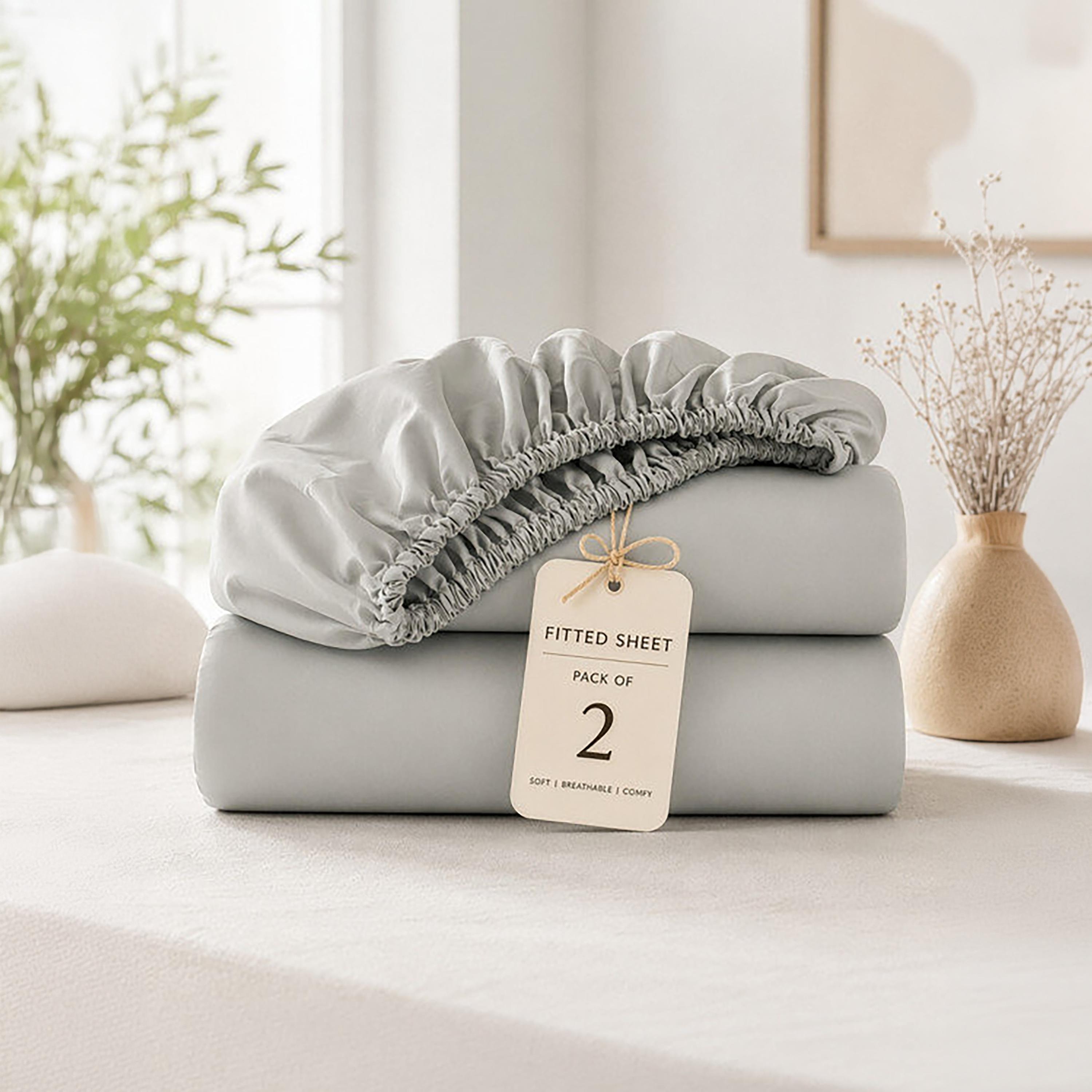 ملاءة سرير دونيتيلا الحديثة المضادة للحساسية مقاس سوبر كينج - 200 × 200 سم-household-bedding-sheetsandpillowcases-fittedsheets-image-8