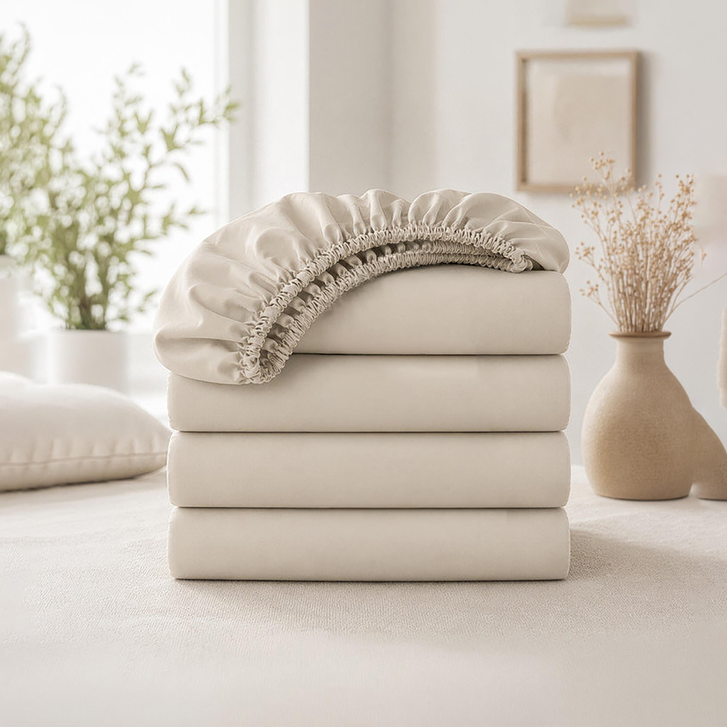 Donetella Modern Hypoallergenic Super King Fitted Sheet - 200X200Cm-household-bedding-sheetsandpillowcases-fittedsheets-image-1