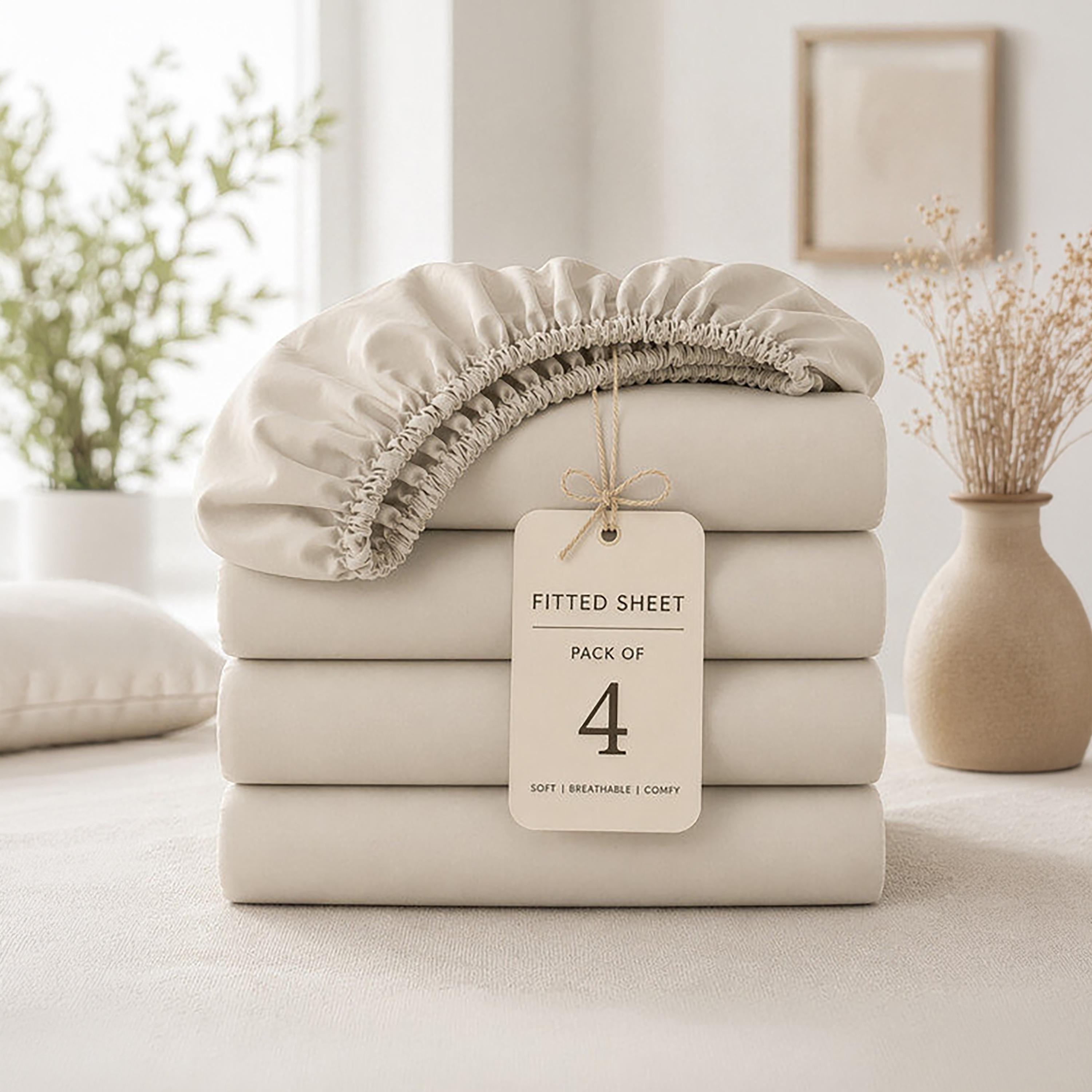Donetella Modern Hypoallergenic Super King Fitted Sheet - 200X200Cm-household-bedding-sheetsandpillowcases-fittedsheets-image-8