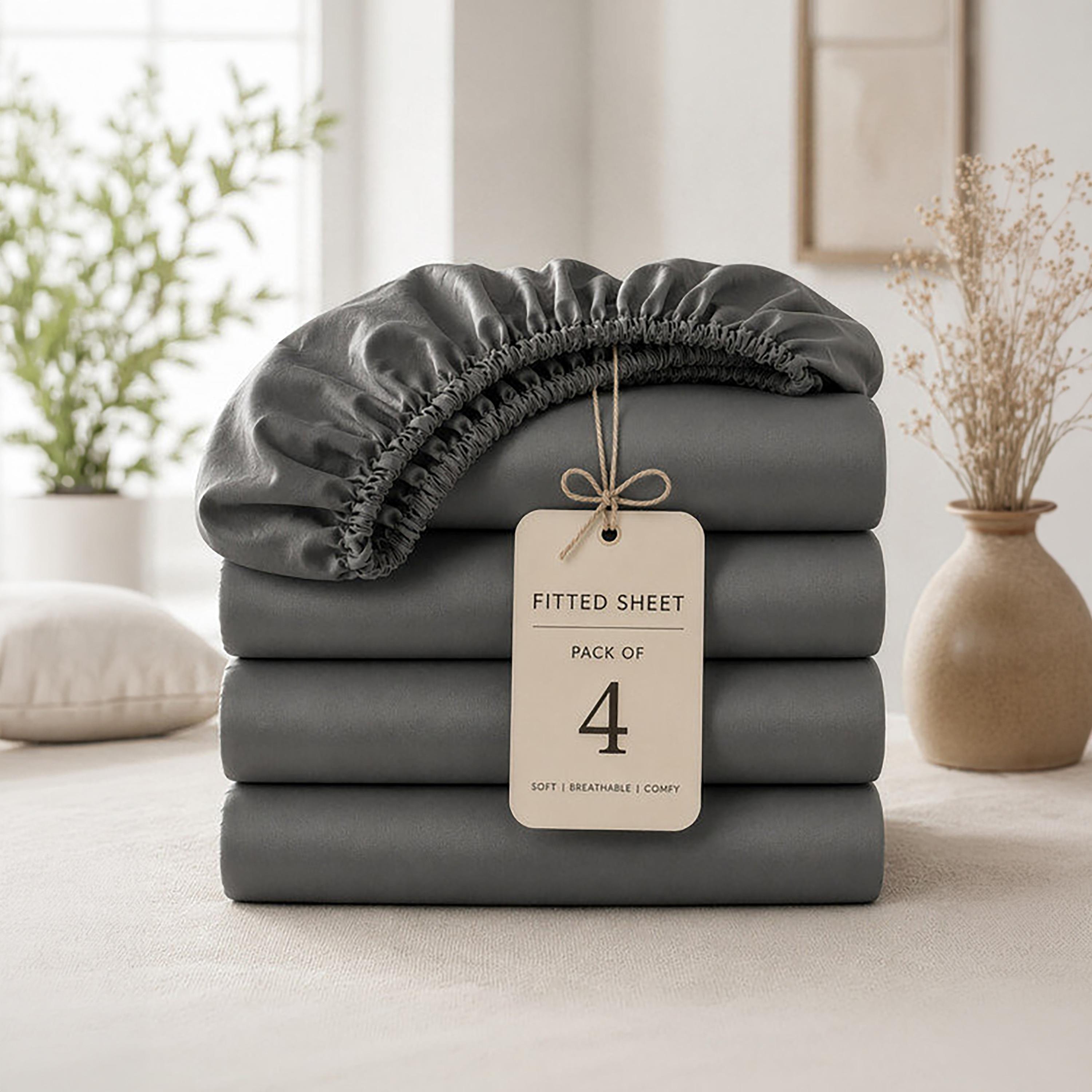 ملاءة سرير دونيتيلا الحديثة المضادة للحساسية مقاس سوبر كينج - 200 × 200 سم-household-bedding-sheetsandpillowcases-fittedsheets-image-8