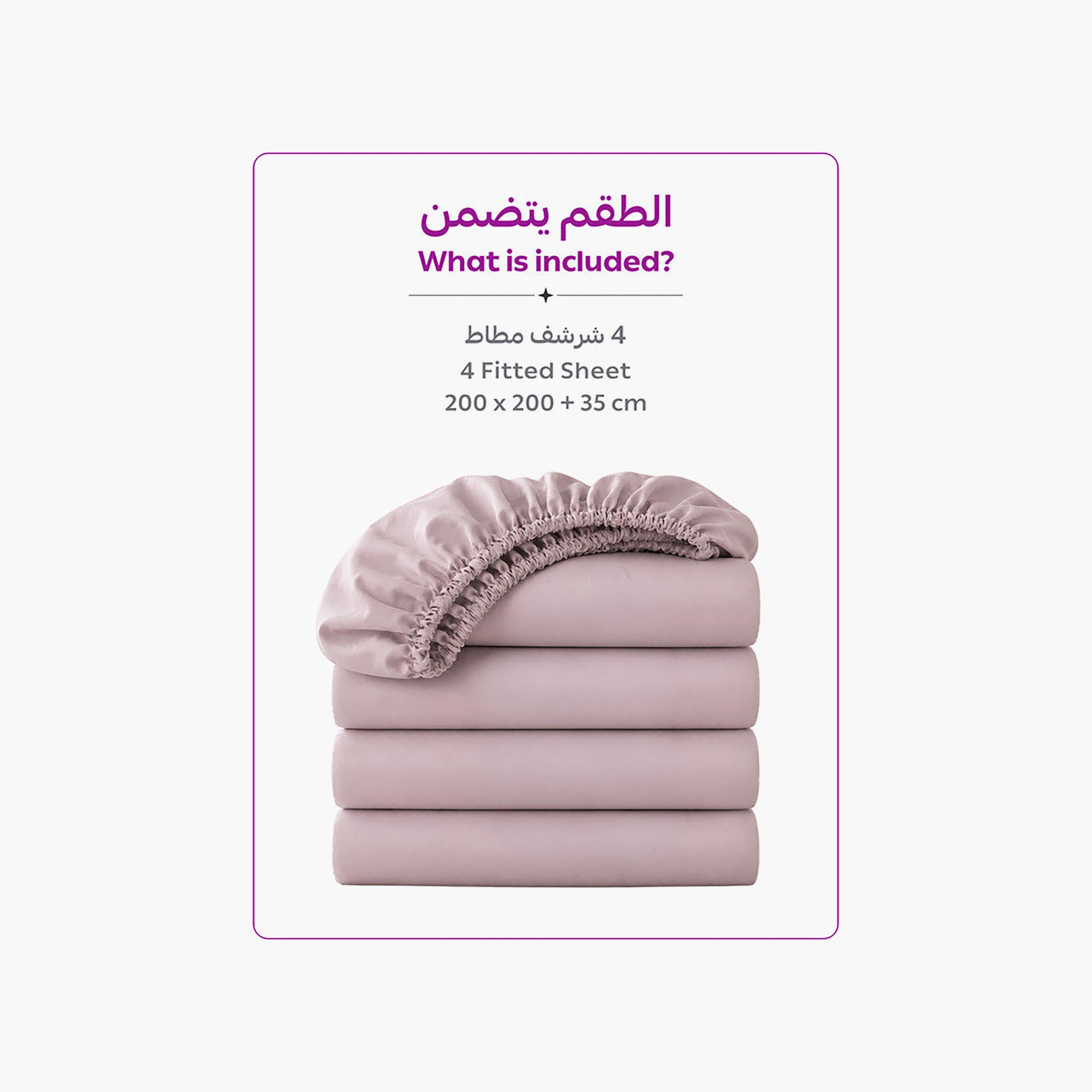 Donetella Modern Hypoallergenic Super King Fitted Sheet - 200X200Cm-household-bedding-sheetsandpillowcases-fittedsheets-image-4
