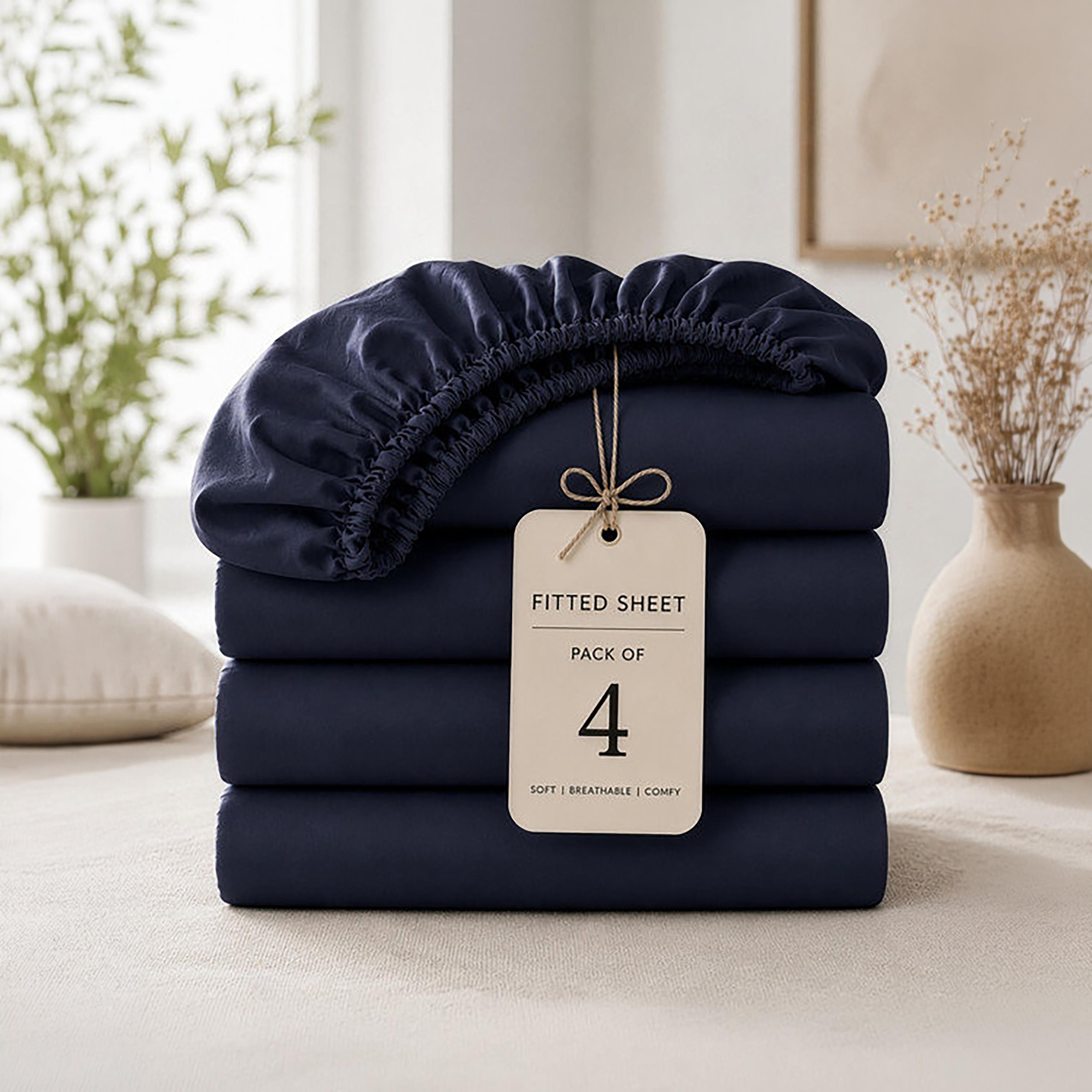 ملاءة سرير دونيتيلا الحديثة المضادة للحساسية مقاس سوبر كينج - 200 × 200 سم-household-bedding-sheetsandpillowcases-fittedsheets-image-8