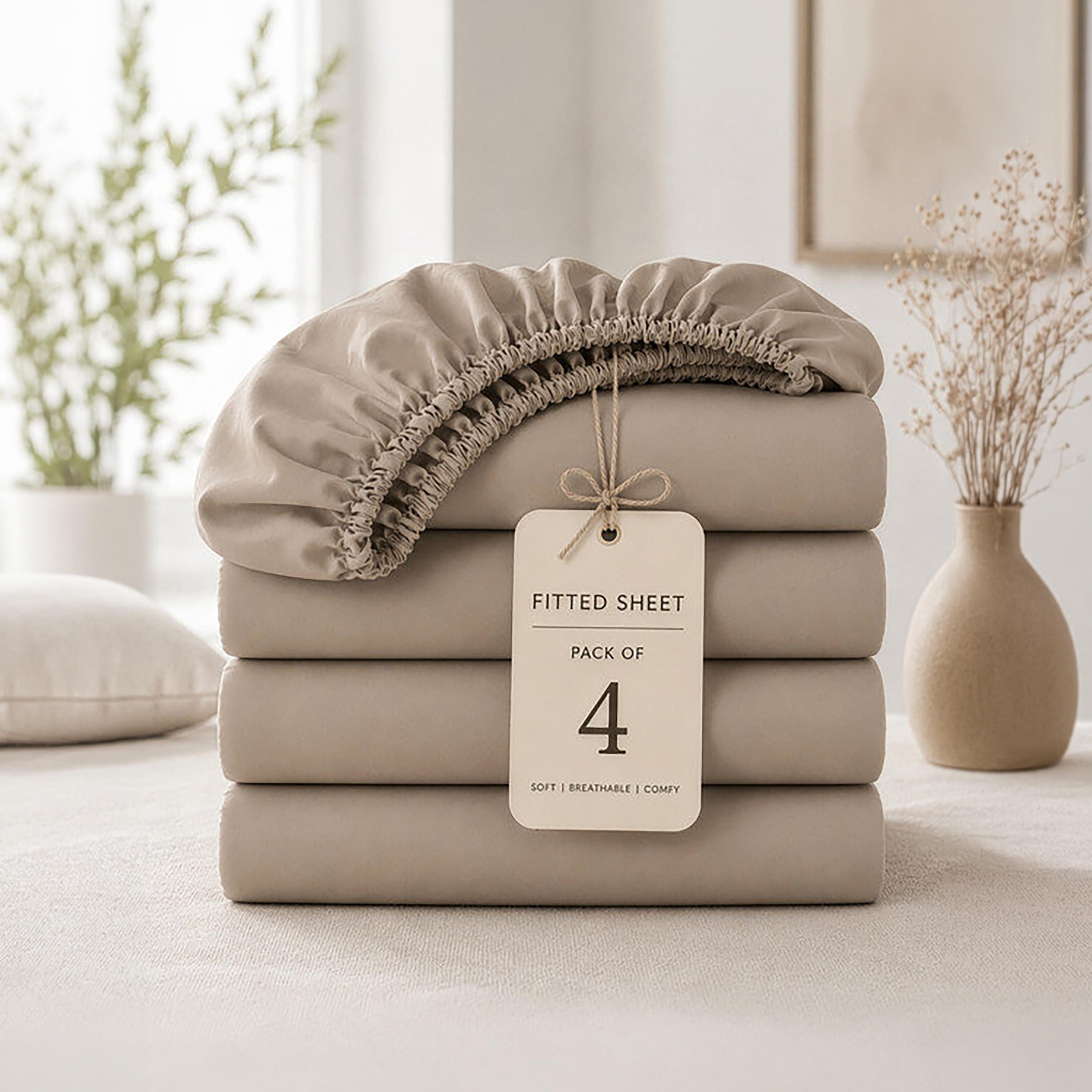 ملاءة سرير دونيتيلا الحديثة المضادة للحساسية مقاس سوبر كينج - 200 × 200 سم-household-bedding-sheetsandpillowcases-fittedsheets-image-8