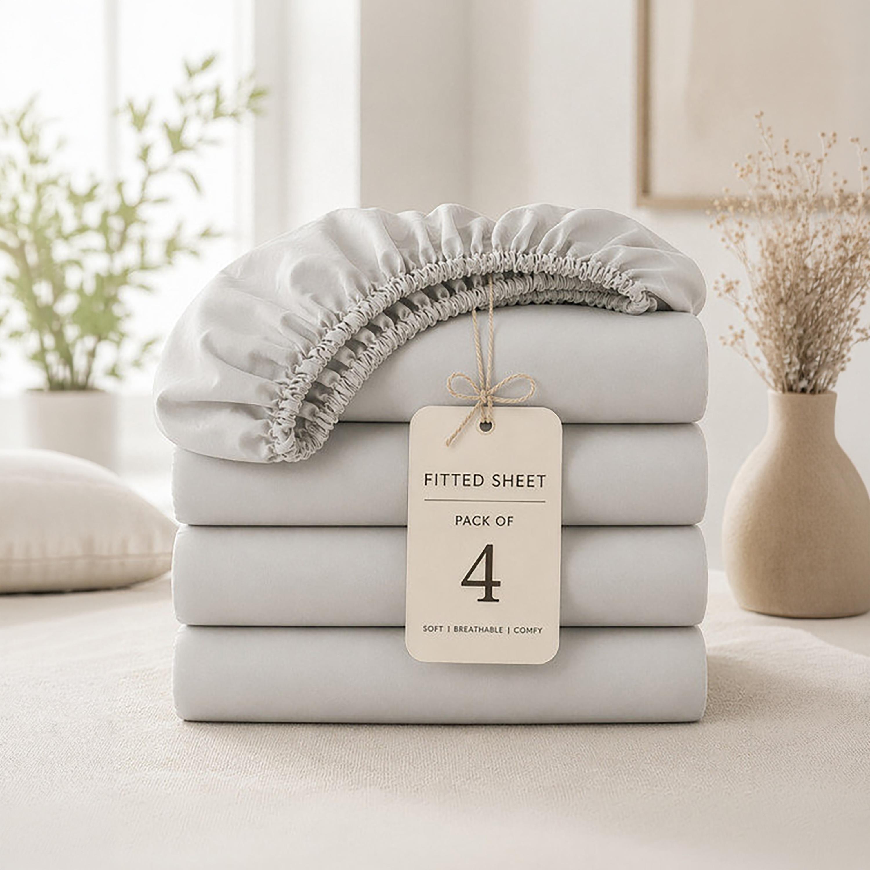 ملاءة سرير دونيتيلا الحديثة المضادة للحساسية مقاس سوبر كينج - 200 × 200 سم-household-bedding-sheetsandpillowcases-fittedsheets-image-8
