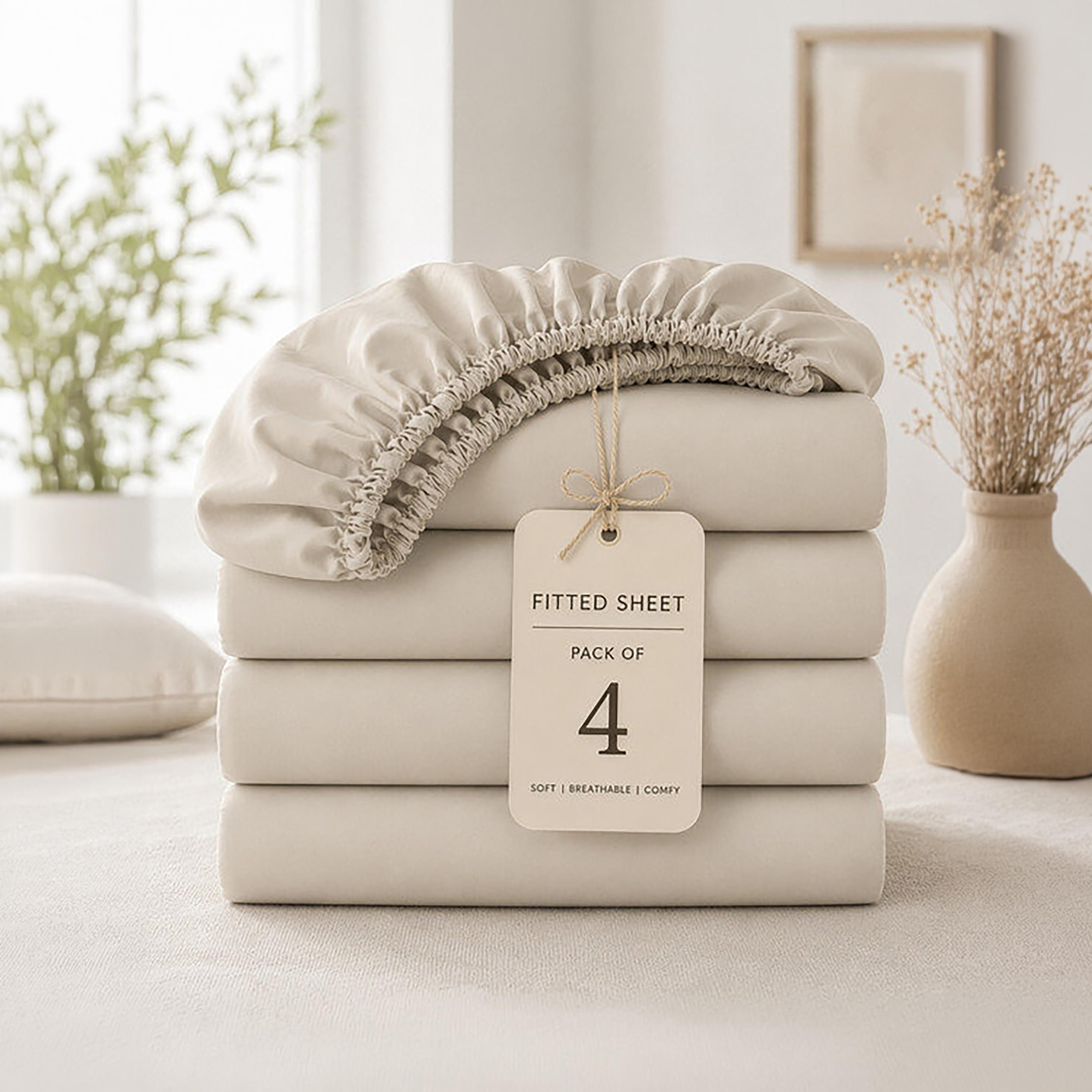Donetella Modern Hypoallergenic King Fitted Sheet - 180X200Cm-household-bedding-sheetsandpillowcases-fittedsheets-image-8