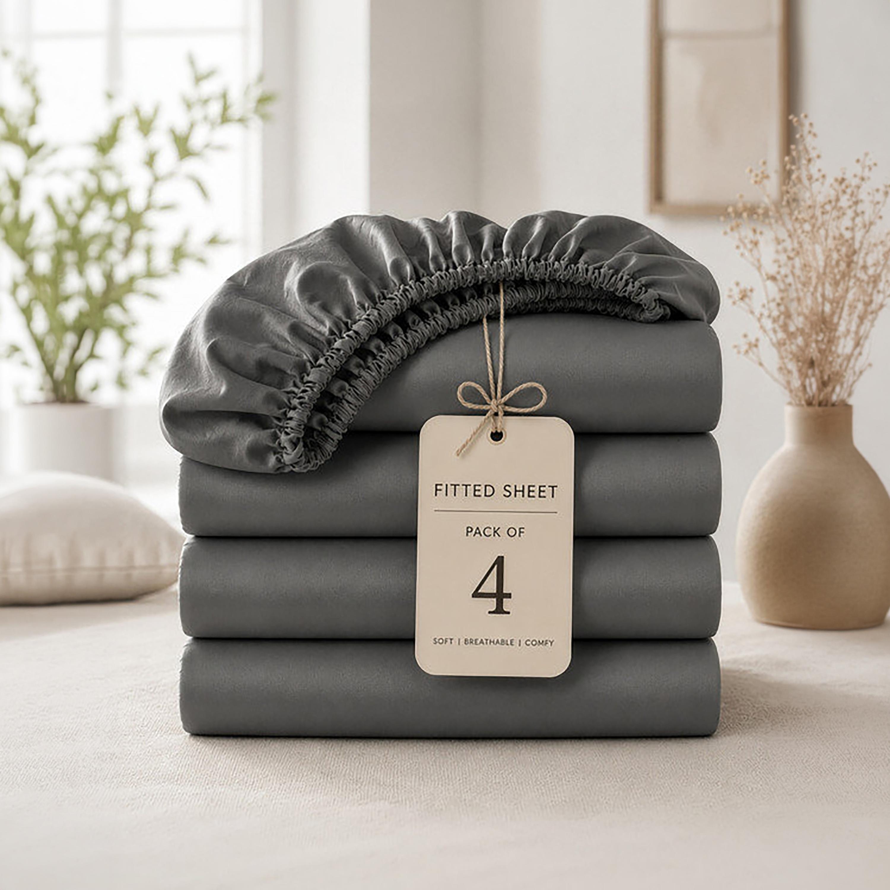 Donetella Modern Hypoallergenic King Fitted Sheet - 180X200Cm-household-bedding-sheetsandpillowcases-fittedsheets-image-8