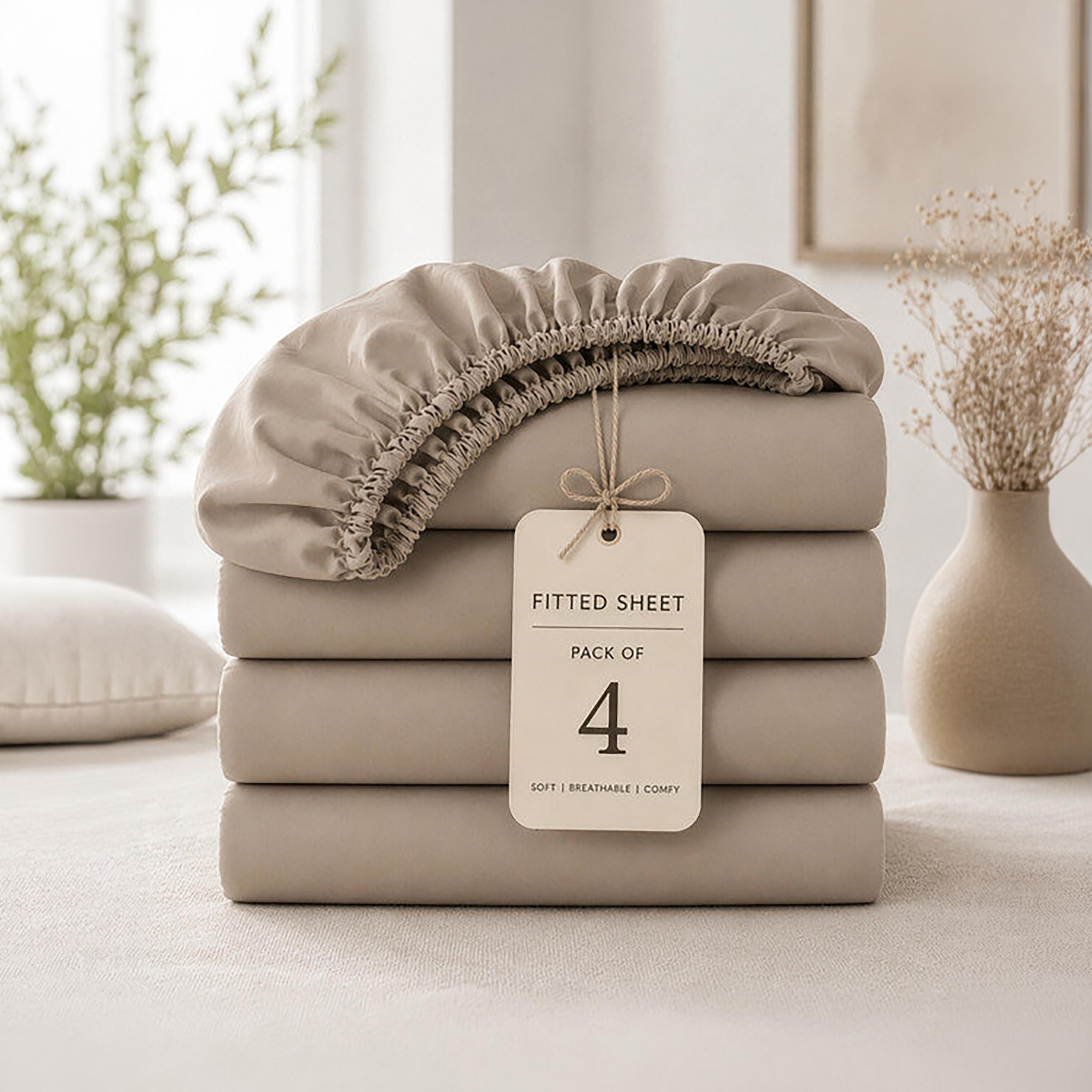 Donetella Modern Hypoallergenic King Fitted Sheet - 180X200Cm-household-bedding-sheetsandpillowcases-fittedsheets-image-8