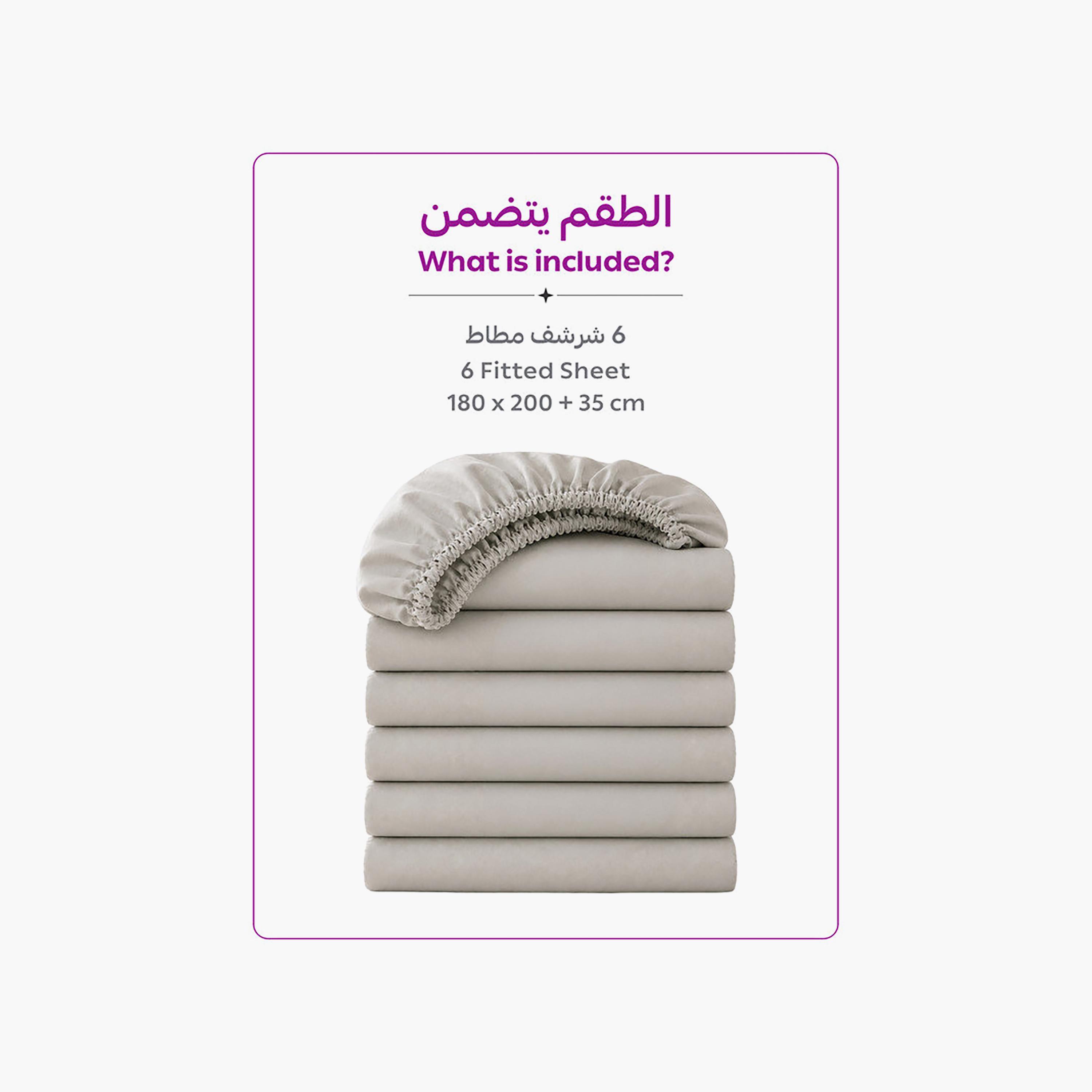 Donetella Modern Hypoallergenic King Fitted Sheet - 180X200Cm-household-bedding-sheetsandpillowcases-fittedsheets-image-4