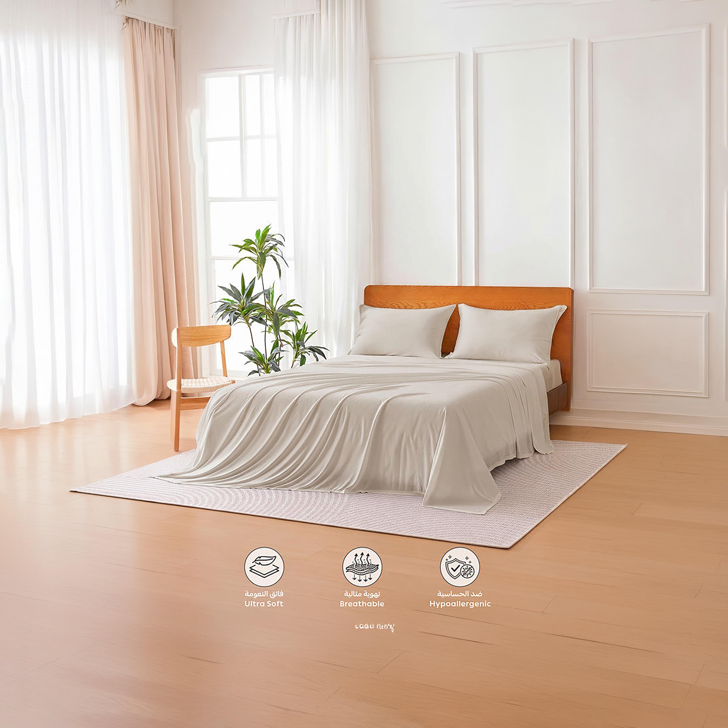 Donetella Modern Hypoallergenic Super King Fitted Sheet - 200X200Cm-household-bedding-sheetsandpillowcases-fittedsheets-image-2