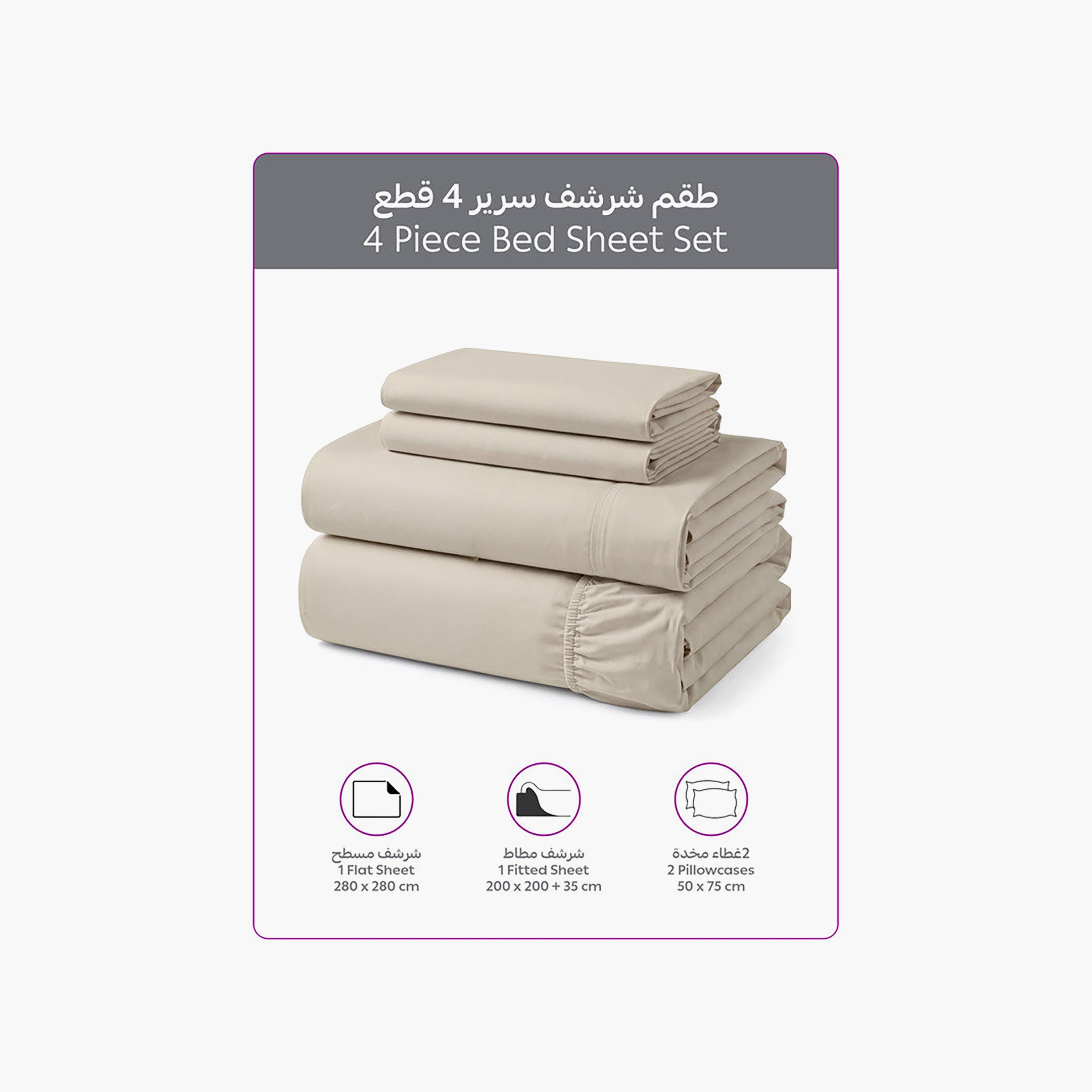Donetella Modern Hypoallergenic Super King Fitted Sheet - 200X200Cm-household-bedding-sheetsandpillowcases-fittedsheets-image-3