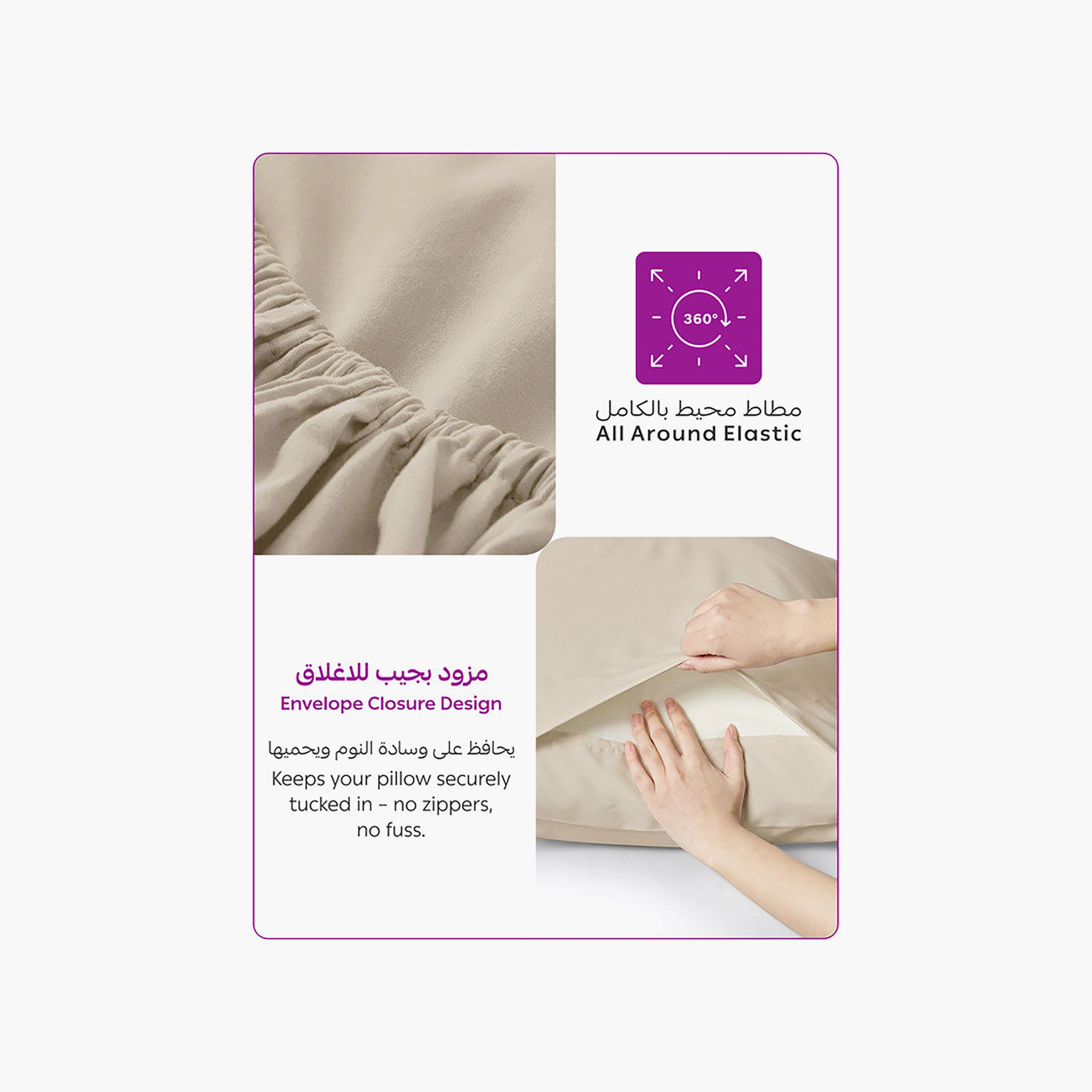 Donetella Modern Hypoallergenic Super King Fitted Sheet - 200X200Cm-household-bedding-sheetsandpillowcases-fittedsheets-image-7