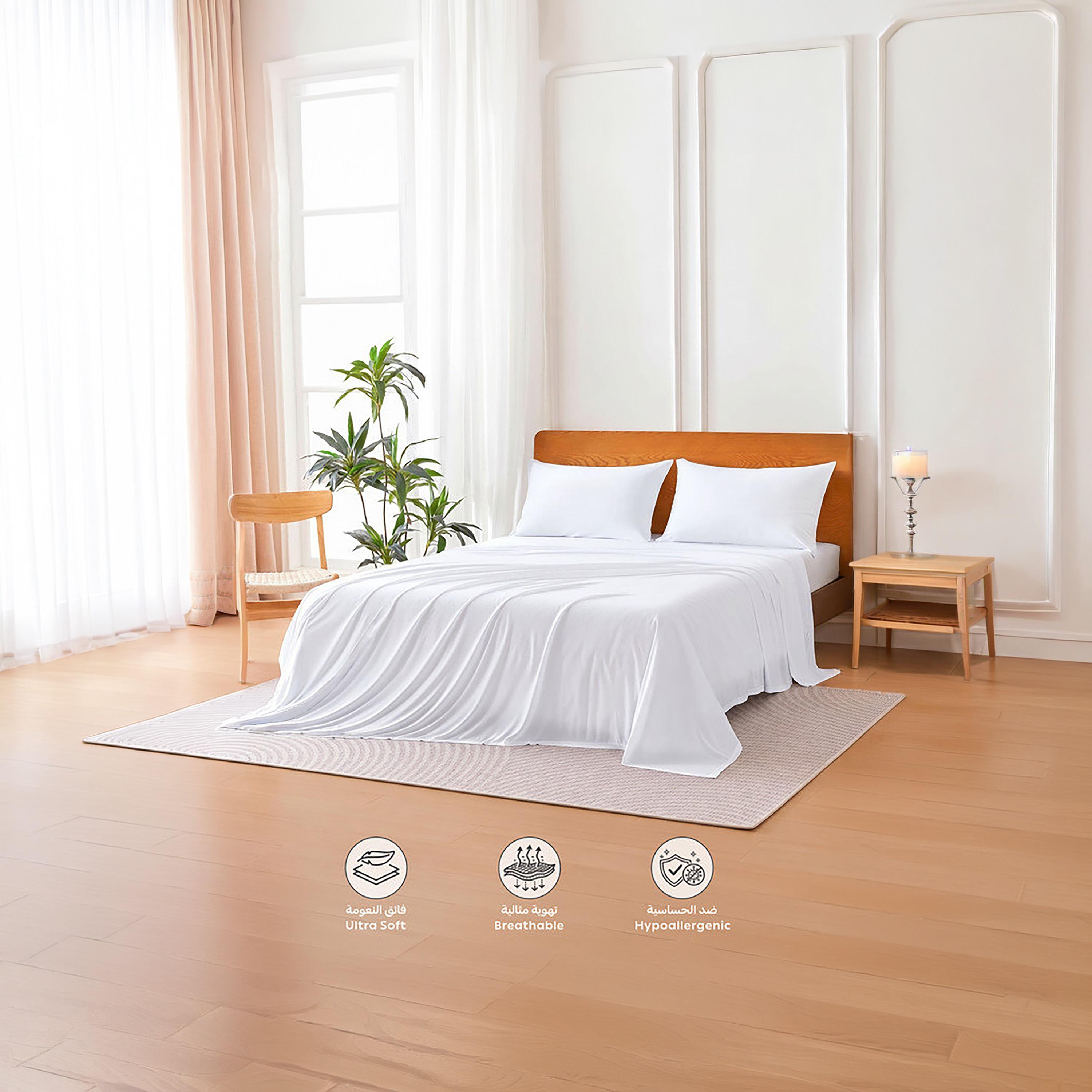 Donetella Modern Hypoallergenic Super King Fitted Sheet - 200X200Cm-household-bedding-sheetsandpillowcases-fittedsheets-image-2