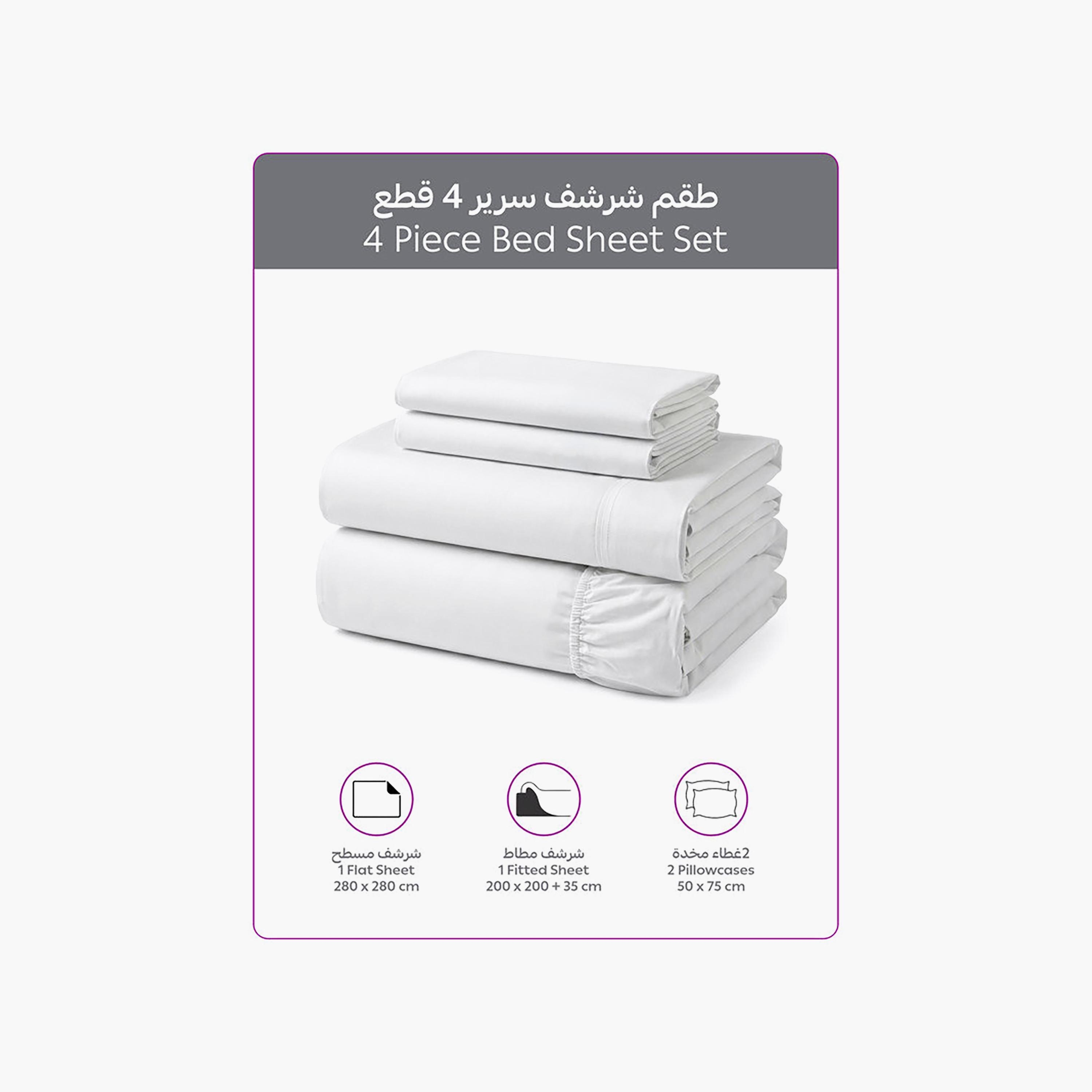 Donetella Modern Hypoallergenic Super King Fitted Sheet - 200X200Cm-household-bedding-sheetsandpillowcases-fittedsheets-image-3