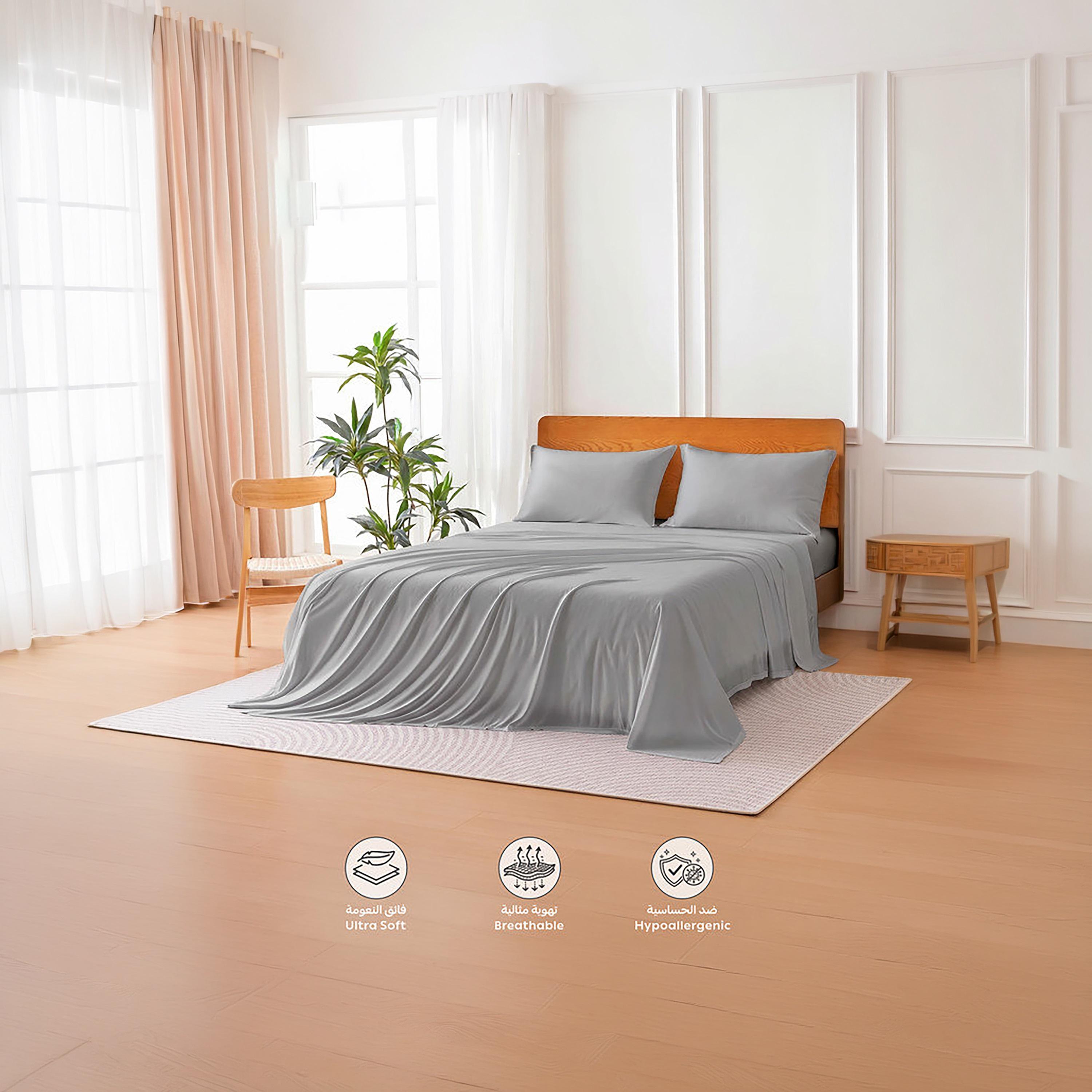 Donetella Modern Hypoallergenic Super King Fitted Sheet - 200X200Cm-household-bedding-sheetsandpillowcases-fittedsheets-image-2