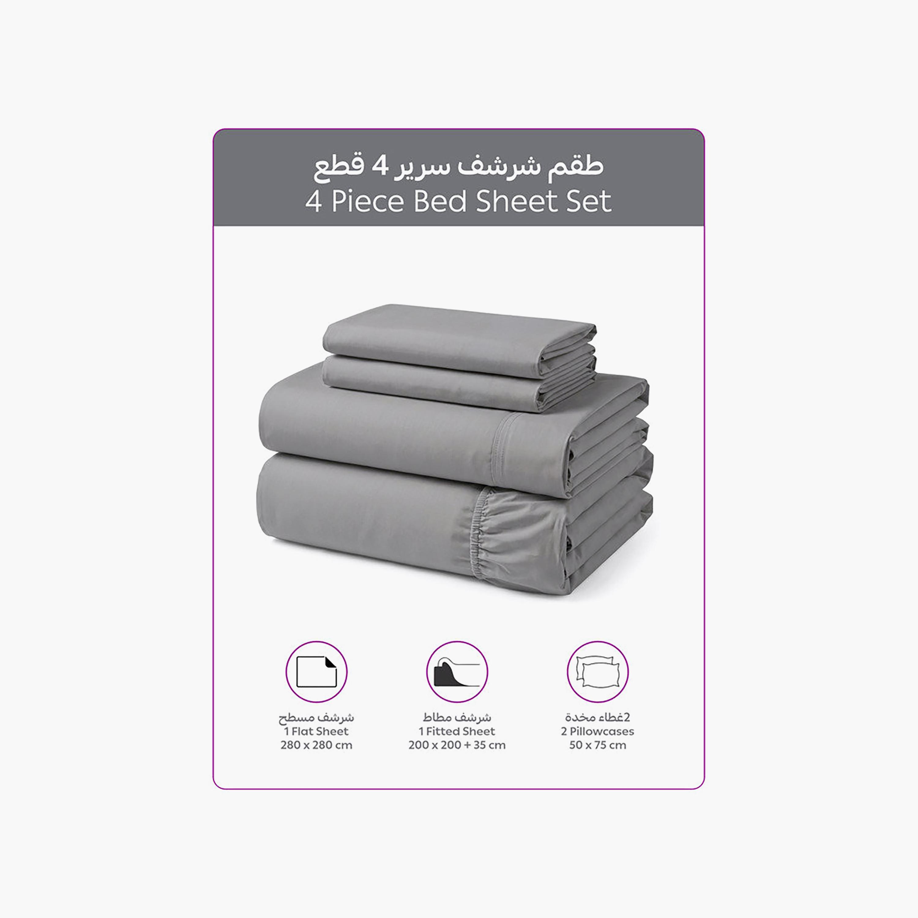 Donetella Modern Hypoallergenic Super King Fitted Sheet - 200X200Cm-household-bedding-sheetsandpillowcases-fittedsheets-image-3
